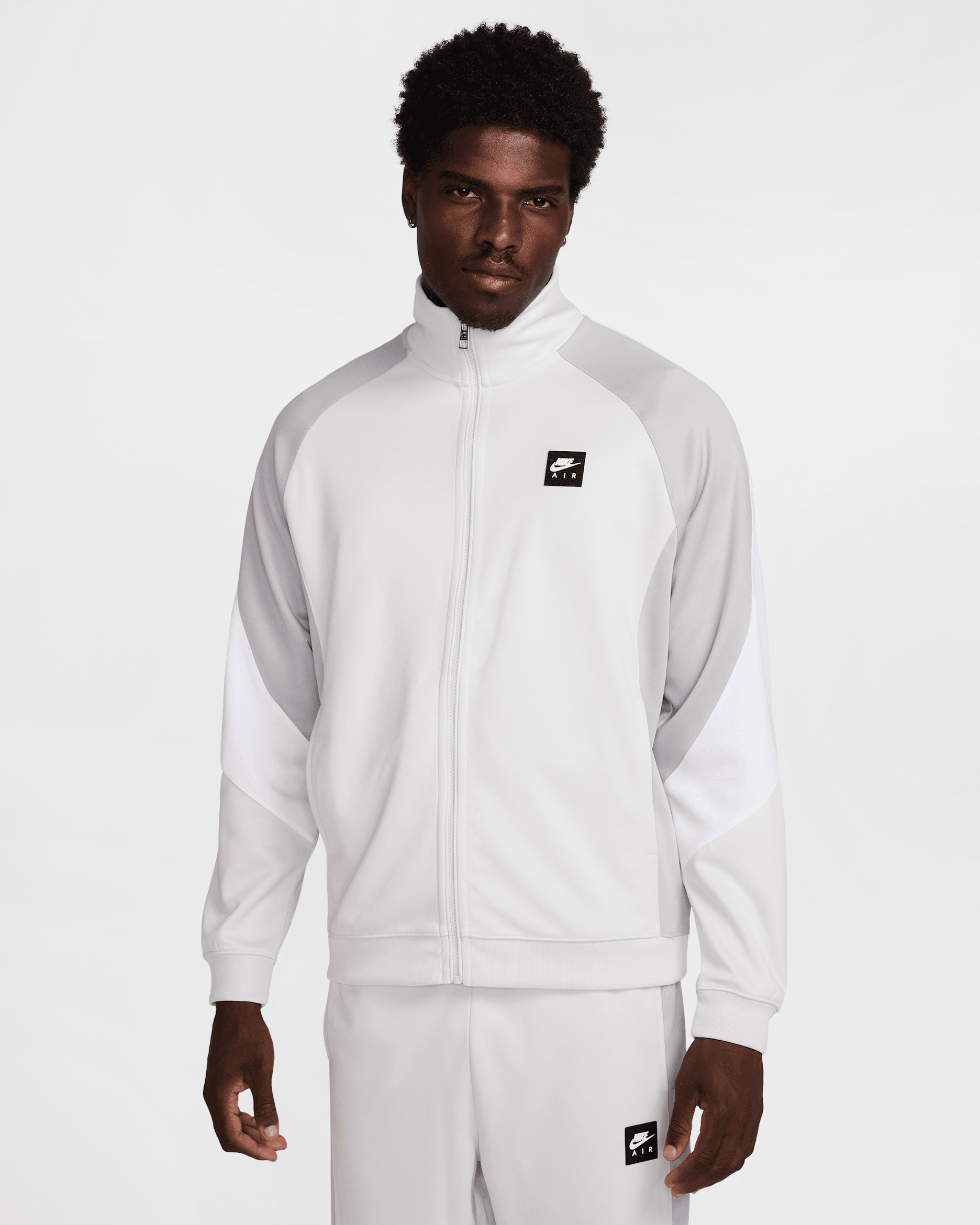 Nike Air Men's Poly-Knit Full-Zip Jacket - Photon Dust/Light Smoke Grey/White/Black
