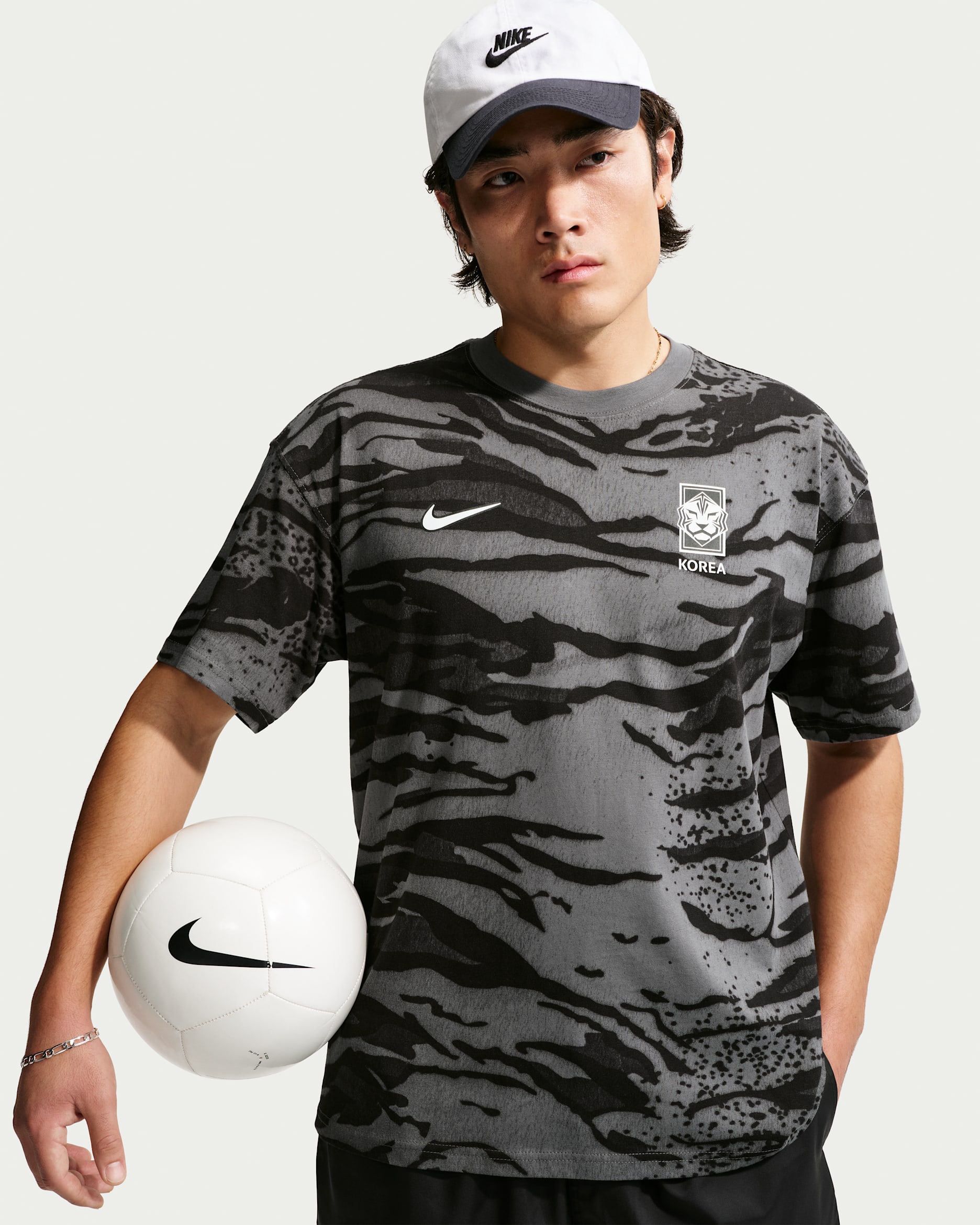 Korea Men's Nike Soccer T-Shirt - Iron Grey