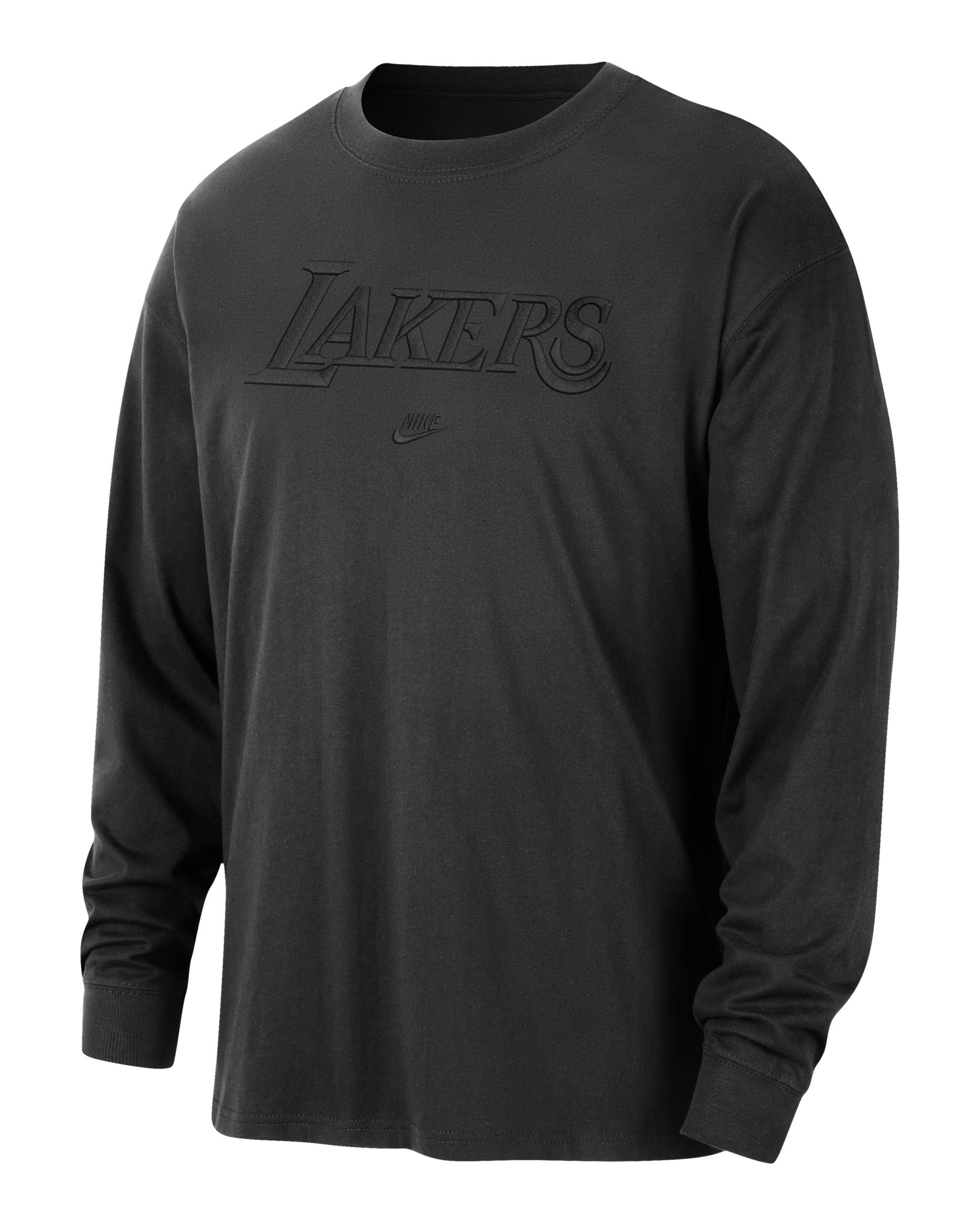 Los Angeles Lakers Courtside Premium Essential Men's Nike NBA Long-Sleeve T-Shirt - Black