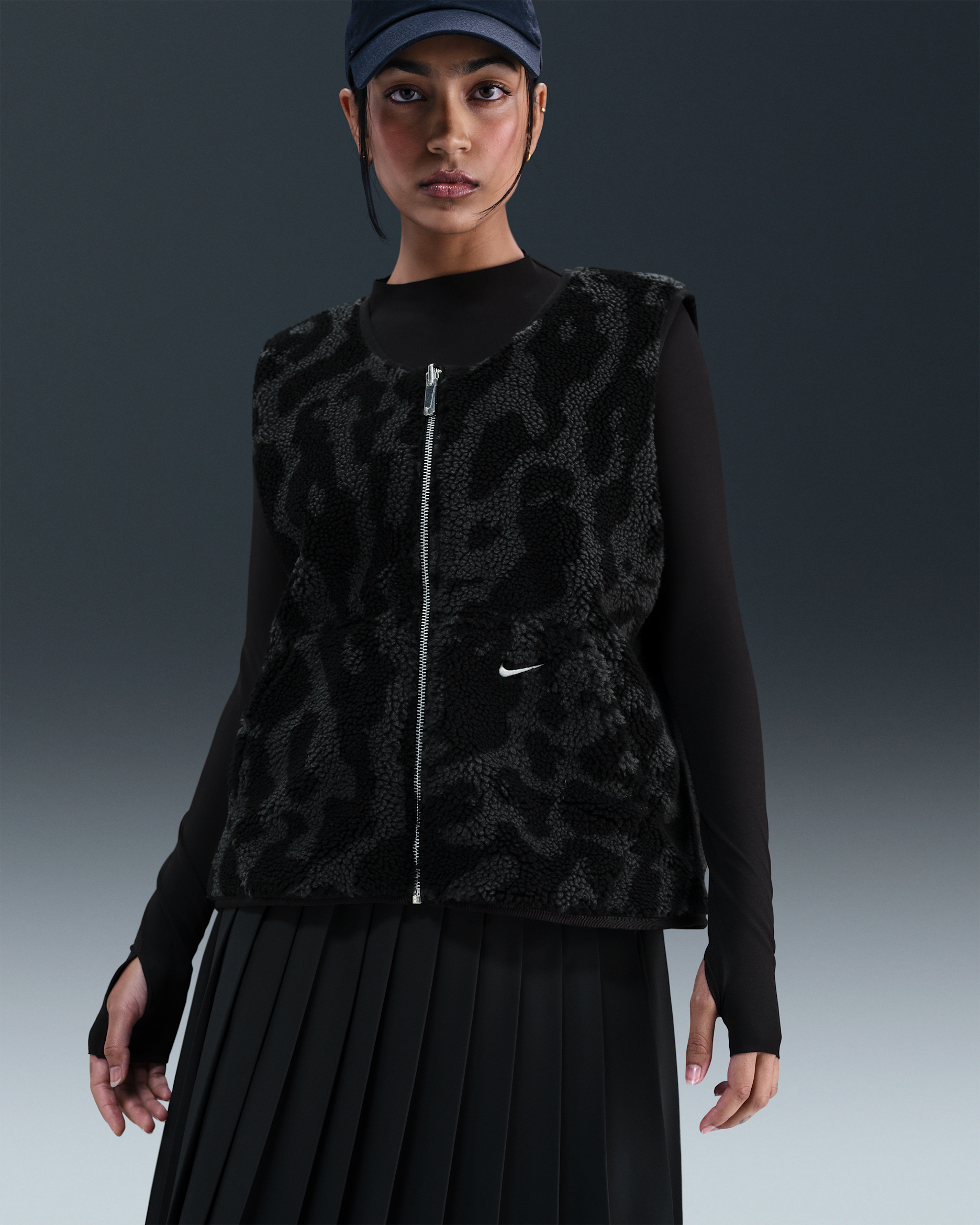 Nike Sportswear Women's High-Pile Fleece Vest - Black/Black