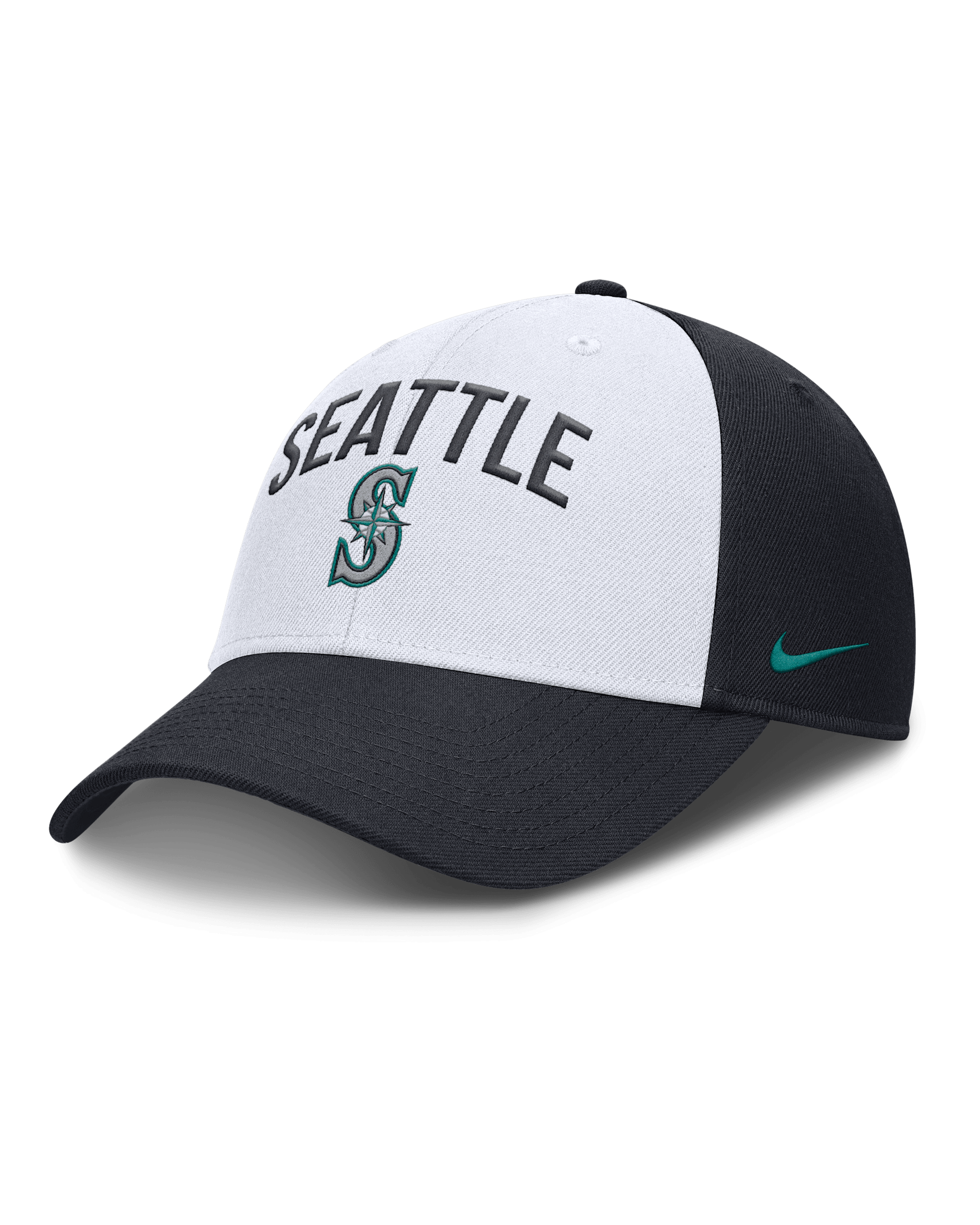 Seattle Mariners Club Men's Nike Dri-FIT MLB Adjustable Hat - White