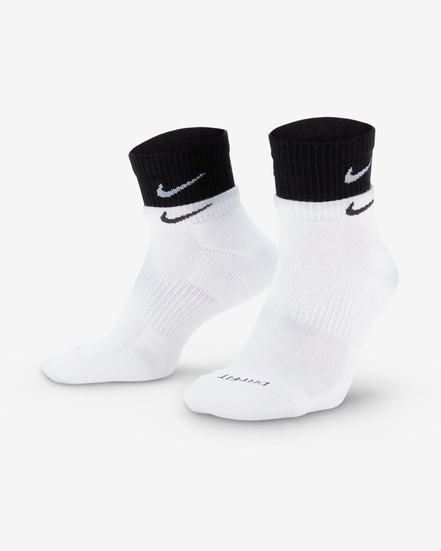 Nike Everyday Plus Cushioned Training Ankle Socks - White/White/Black