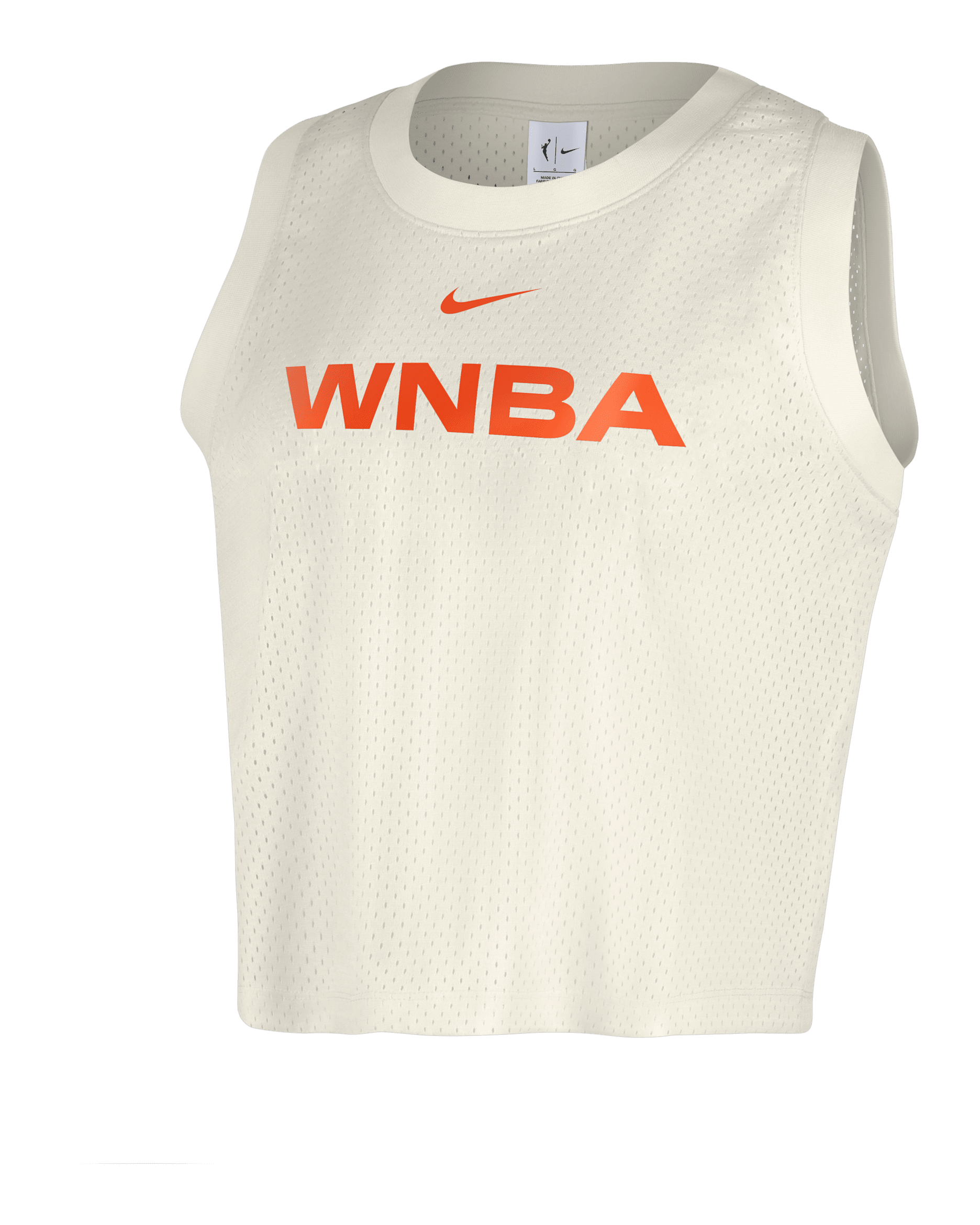 Camiseta de tirantes Nike de malla de la WNBA para mujer Team 13 - Fantasma/Naranja brillante