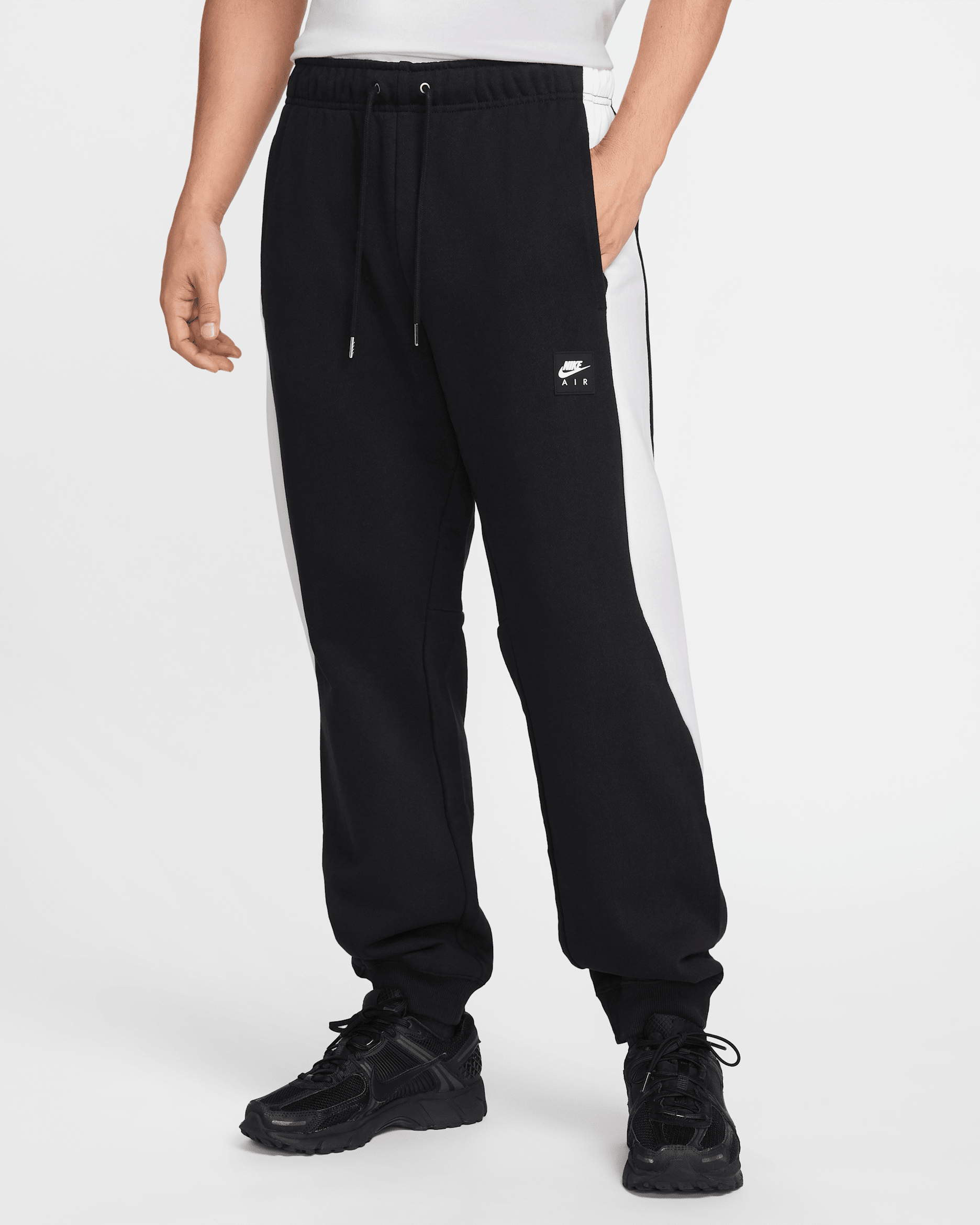 Joggers de tejido Fleece para hombre Nike Air - Negro/Blanco/Negro