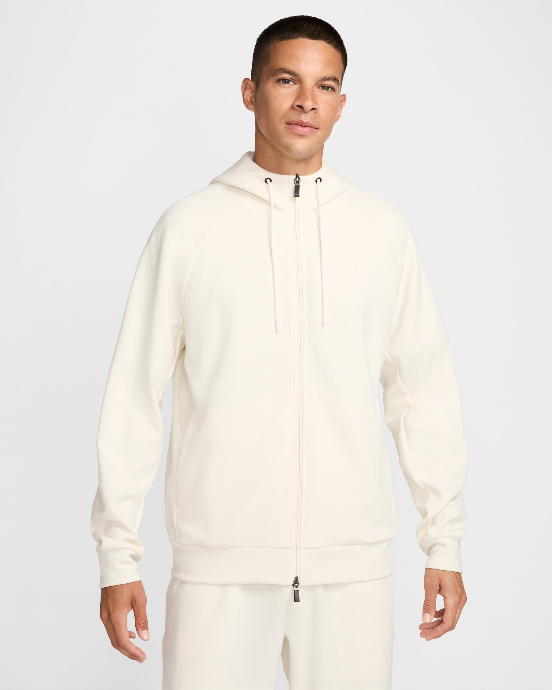 Nike Primary Fleece Men's Dri-FIT UV Full-Zip Performance Hoodie - Pale Ivory/Pale Ivory