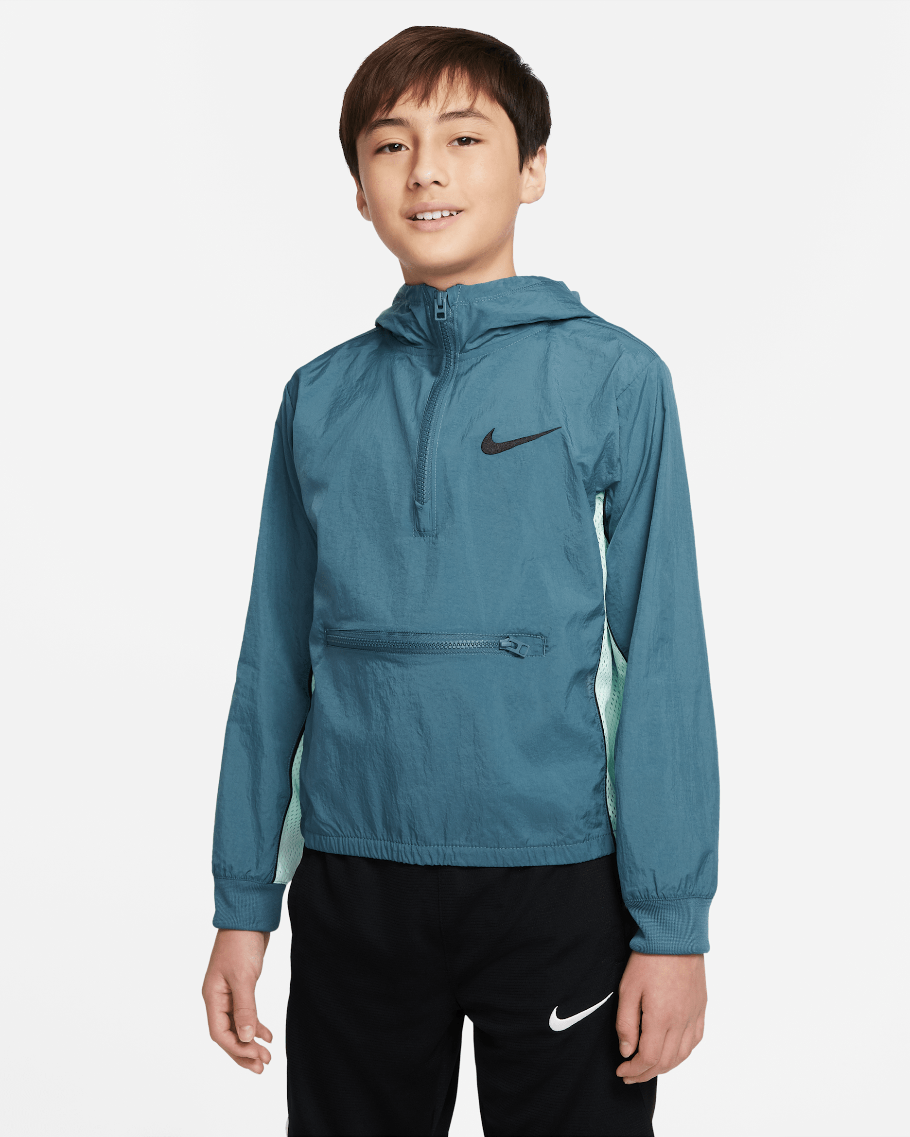 Nike Dri-FIT Crossover 大童 (男童) 籃球外套 - Ash Green/Mint Foam/黑色