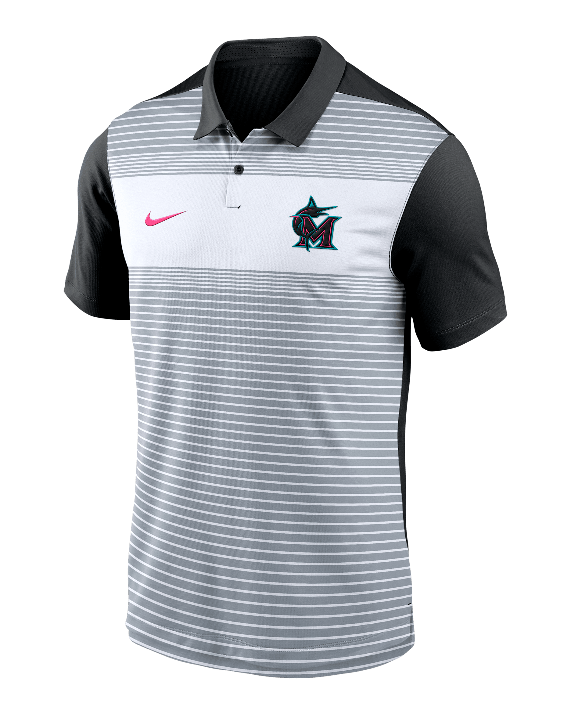 Miami Marlins City Connect Legacy Icon Vapor Men's Nike Dri-FIT MLB Polo - White