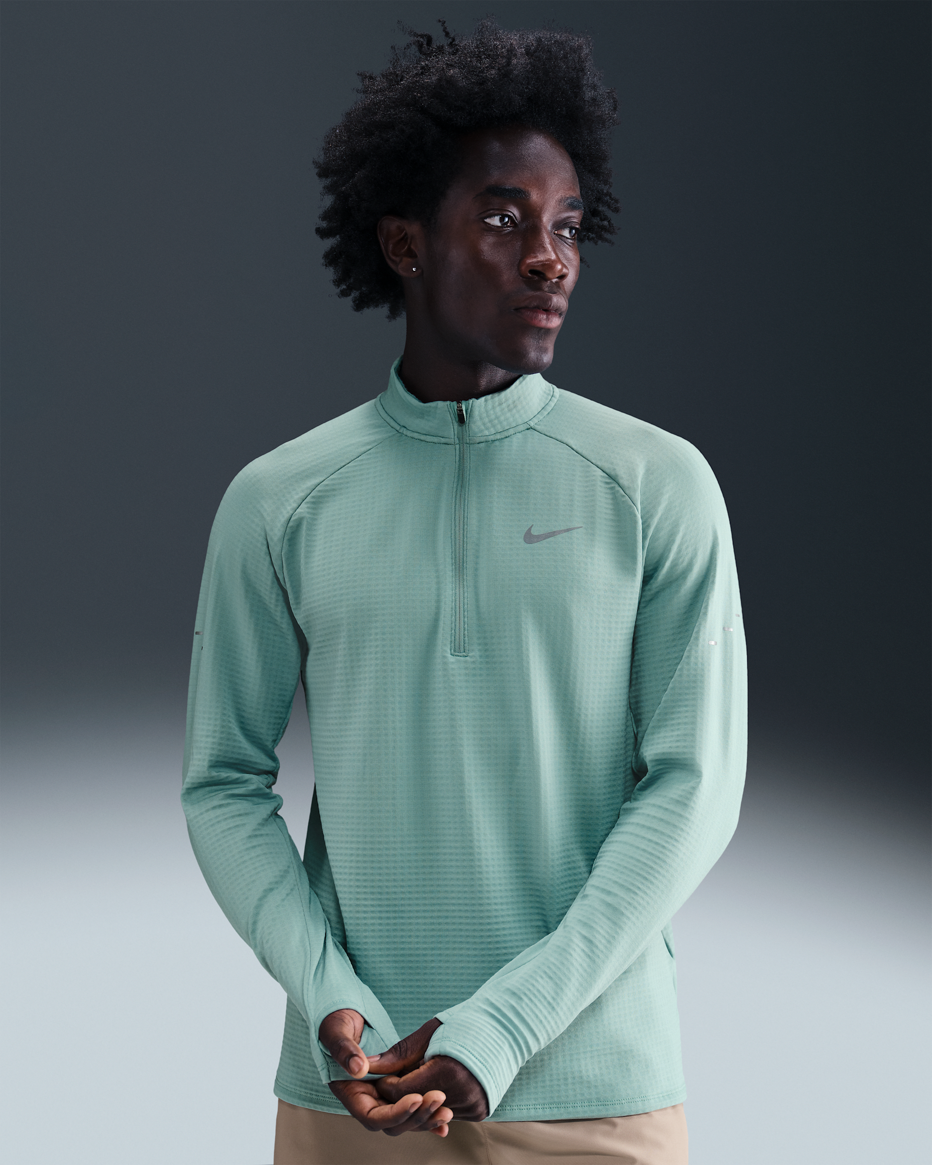 Nike Stride Men's Therma-FIT Repel Winterized 1/2-Zip Running Top - Cannon