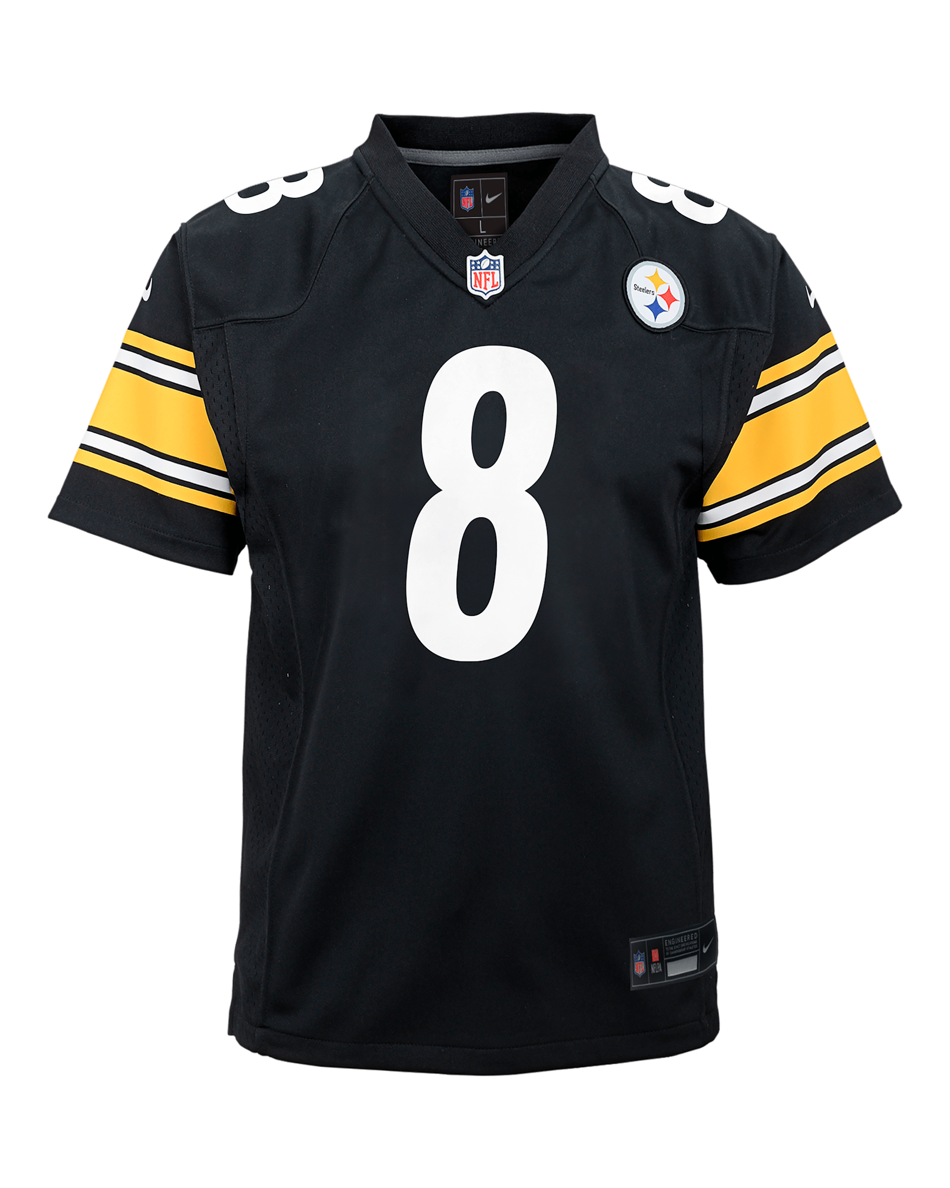 Jersey Nike de la NFL Game para niño talla grande Aaron Rodgers Pittsburgh Steelers - Negro