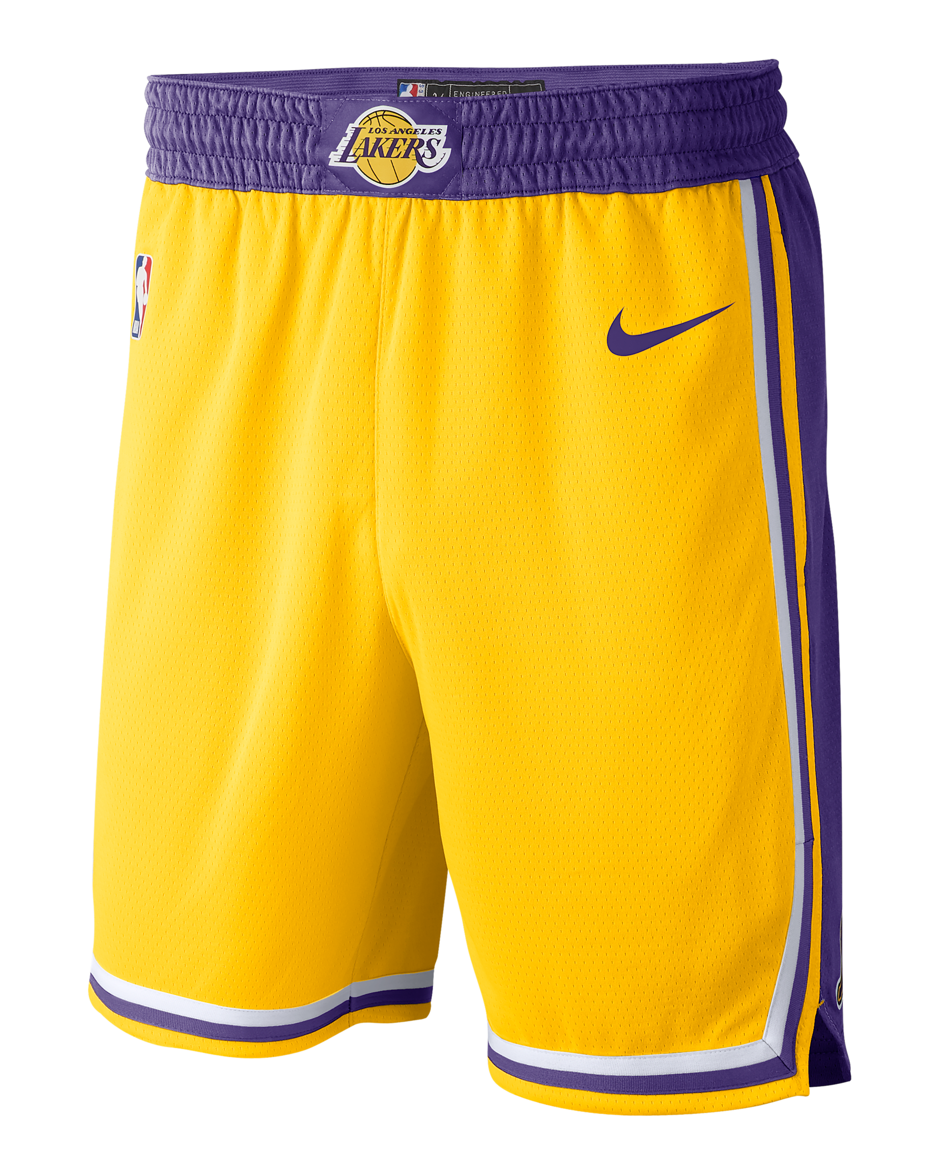 Los Angeles Lakers Icon Edition Men's Nike NBA Swingman Shorts - Amarillo/Field Purple/White/Field Purple