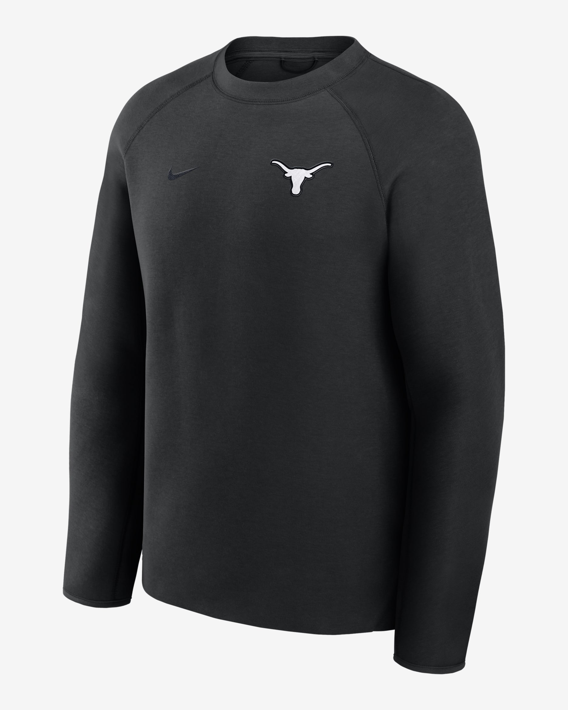 Sudadera de cuello redondo sin cierre universitaria Nike para hombre Texas Tech Fleece - Negro