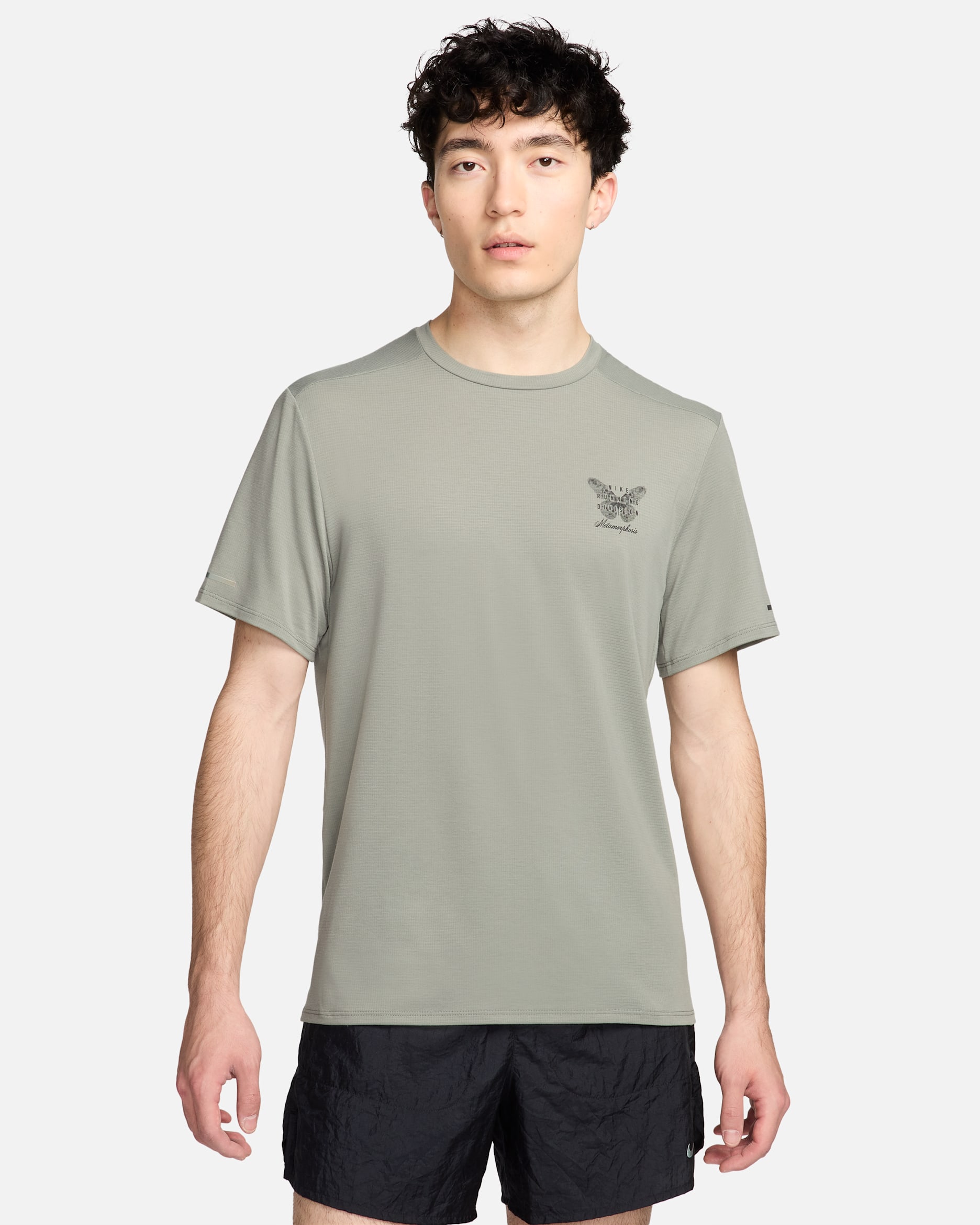 Nike Rise 365 Running Division Men's Dri-FIT Running Top - Dark Stucco/Bright Mandarin/Black