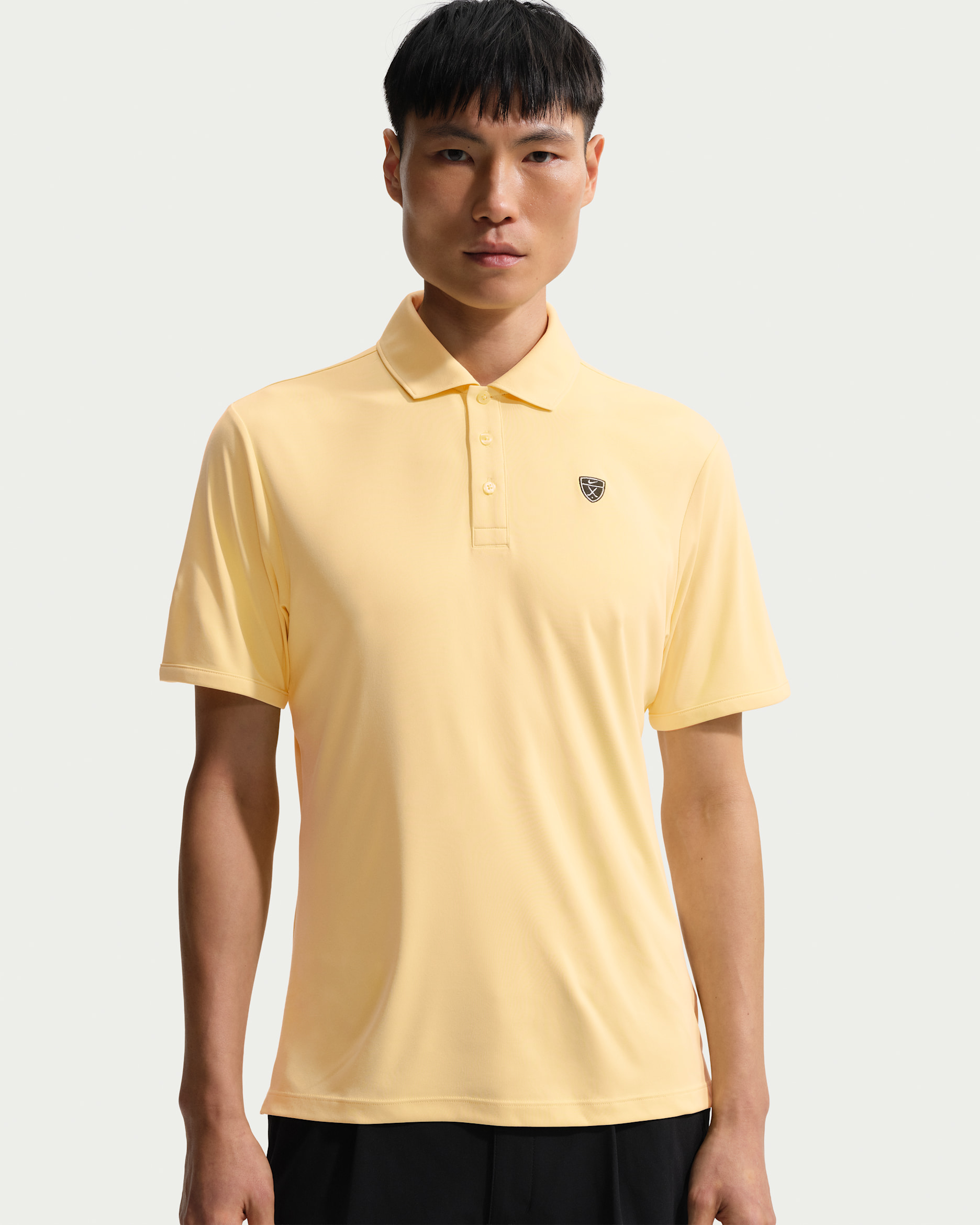 Nike Par Men's Dri-FIT Golf Polo - Soft Yellow/White
