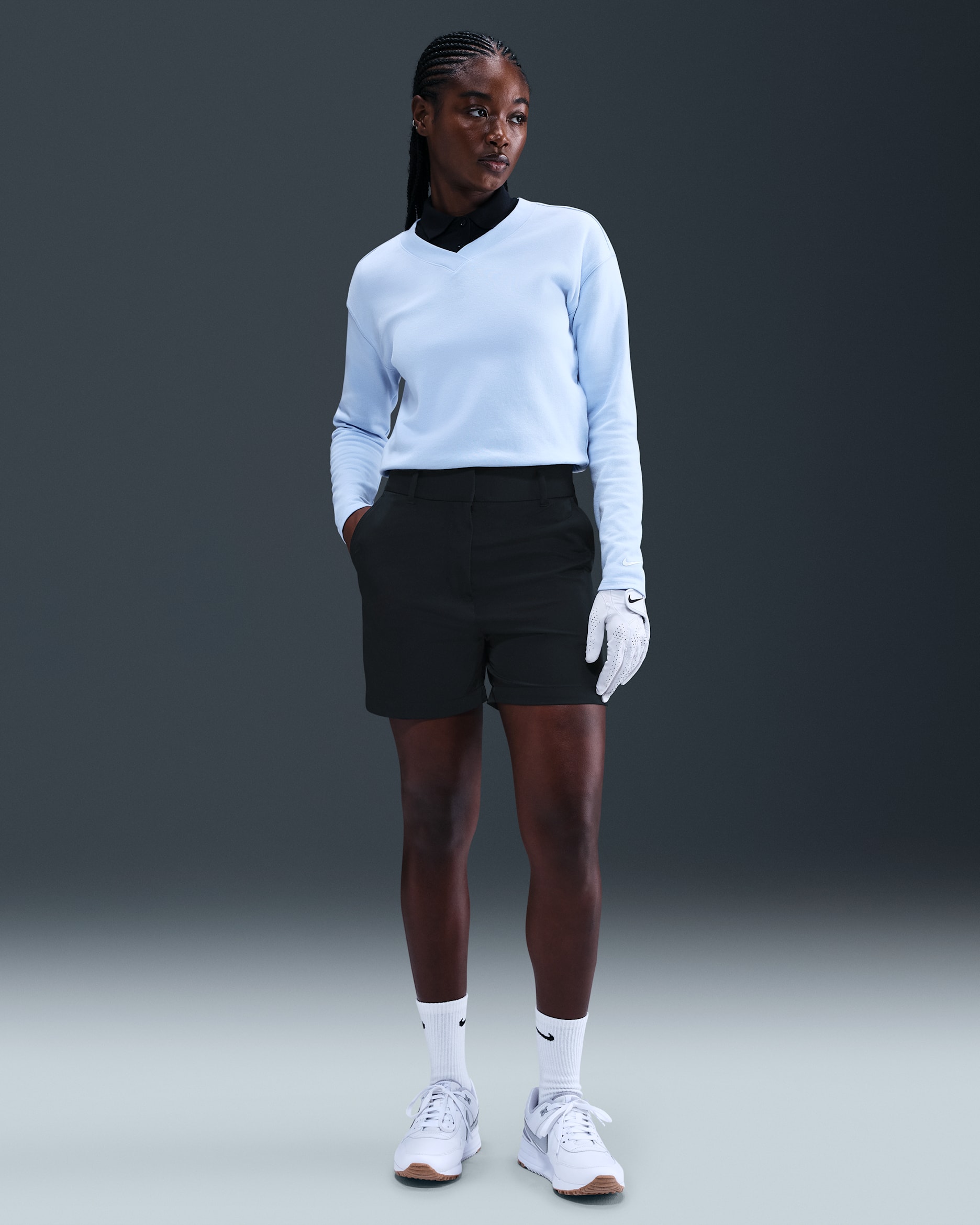 Short de golf Dri-FIT Nike Victory pour femme - Noir/Blanc