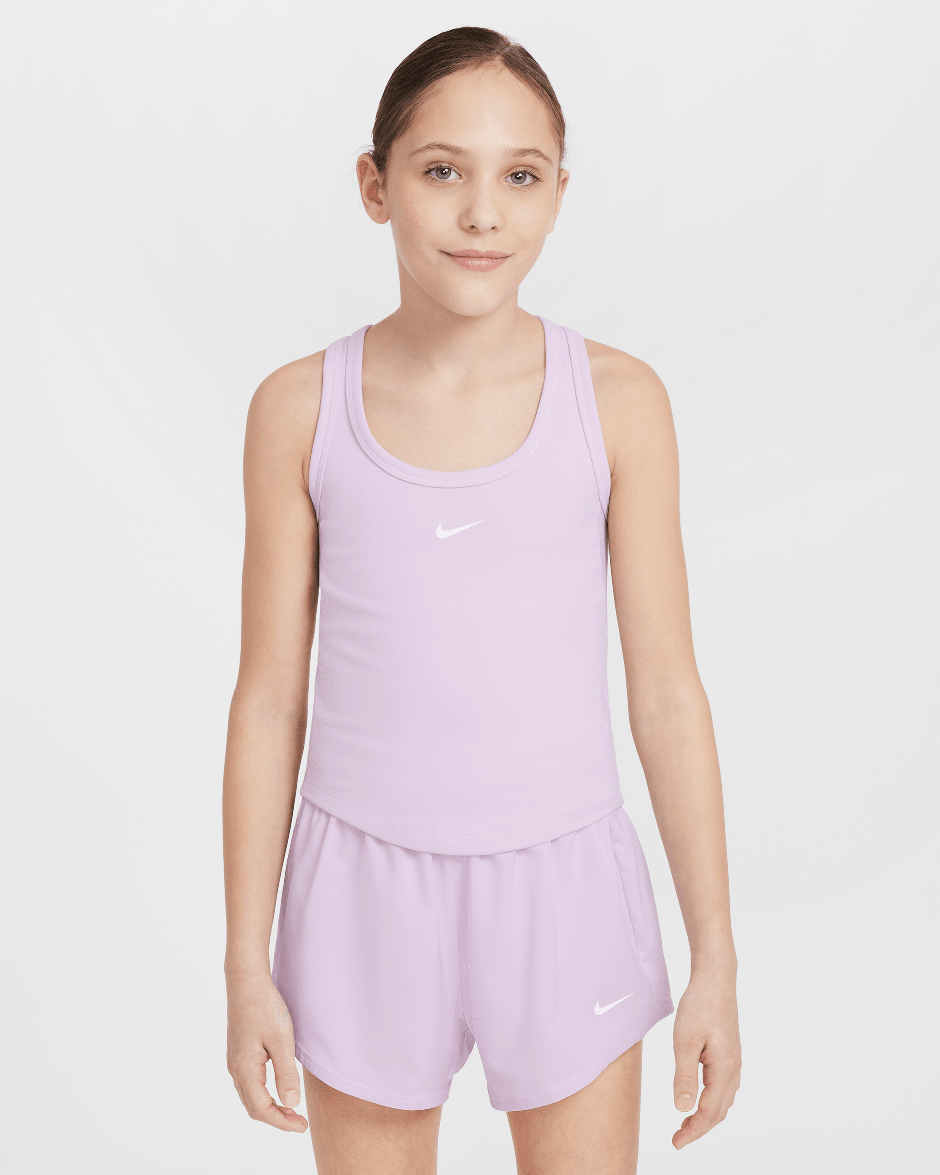 Nike One Fitted Older Kids' (Girls') Dri-FIT Tank Top - Doll/White