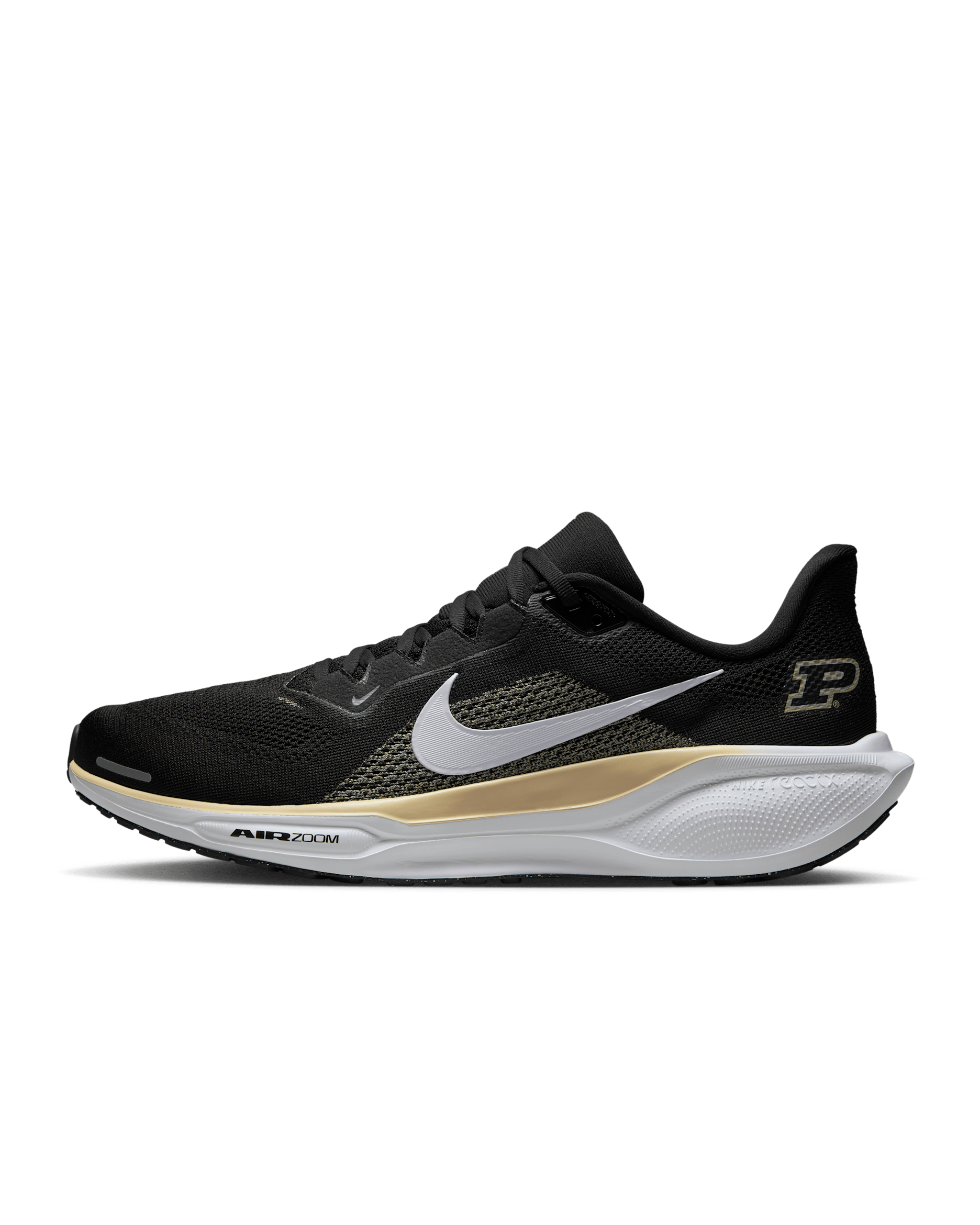 Purdue Pegasus 41 Men's Nike College Road Running Shoes - Black/Team Gold/White