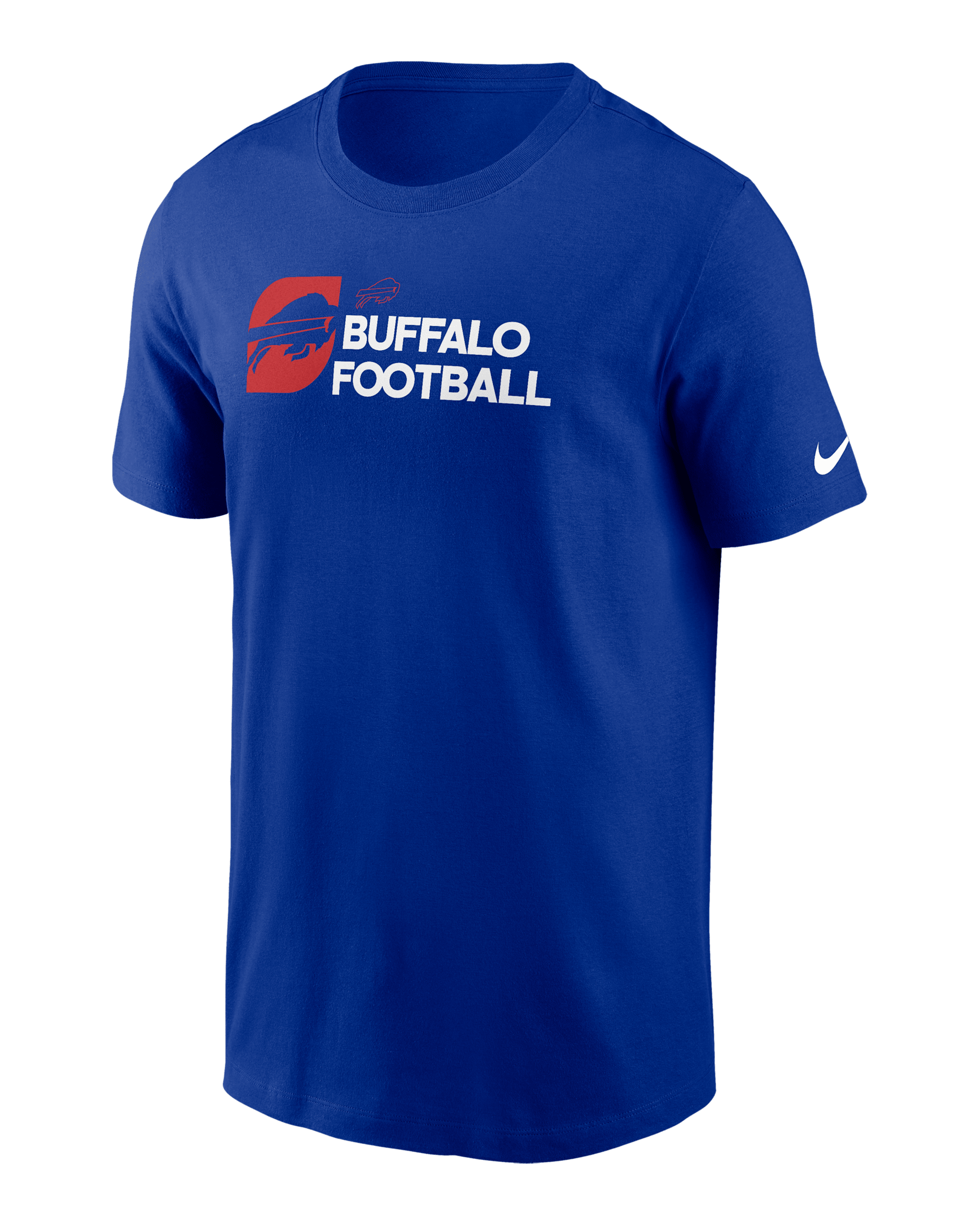 Buffalo Bills Team Outline Essential T-Shirt Men's Nike NFL T-Shirt - Royal