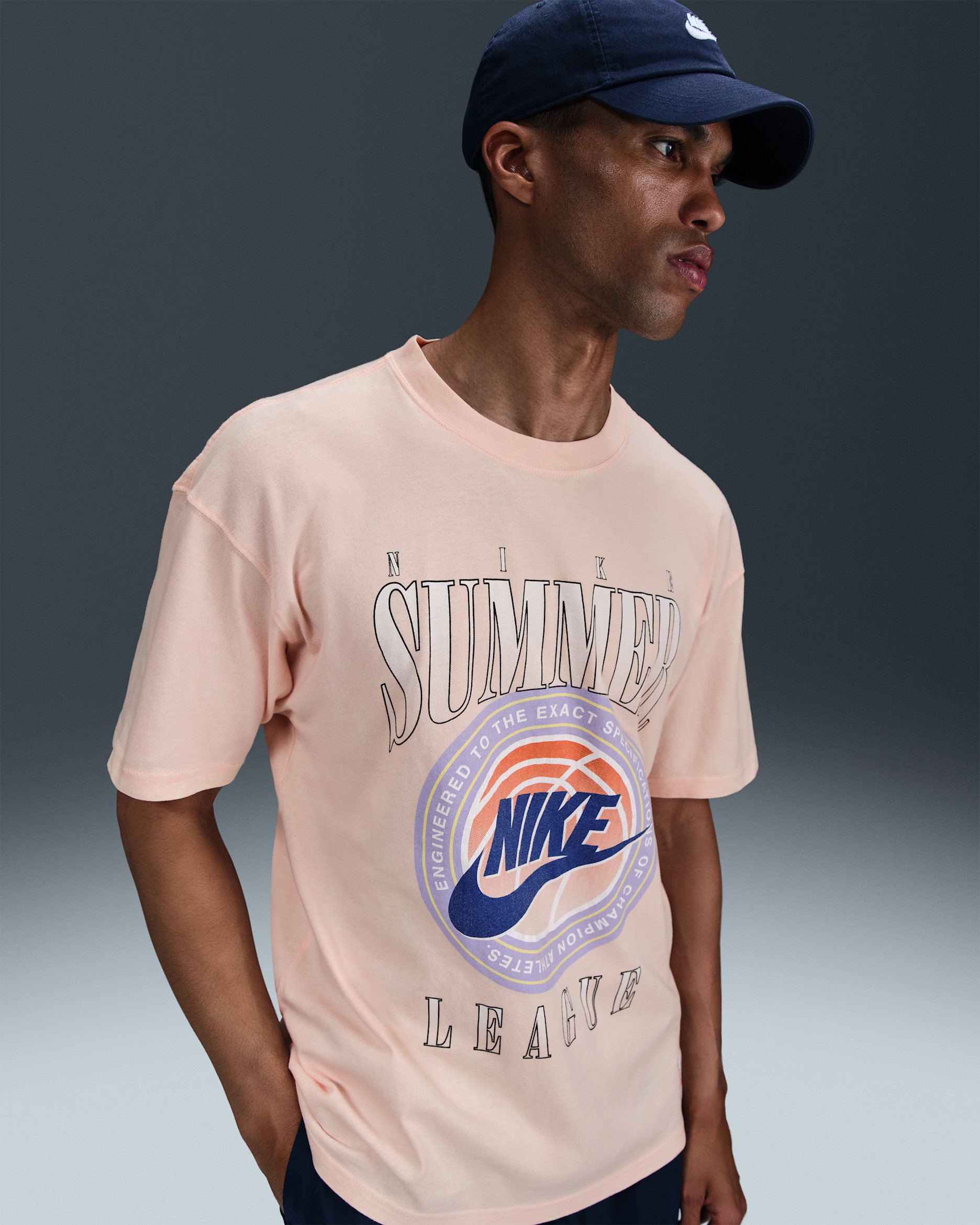 Nike Men's Max90 Basketball T-Shirt - Washed Coral