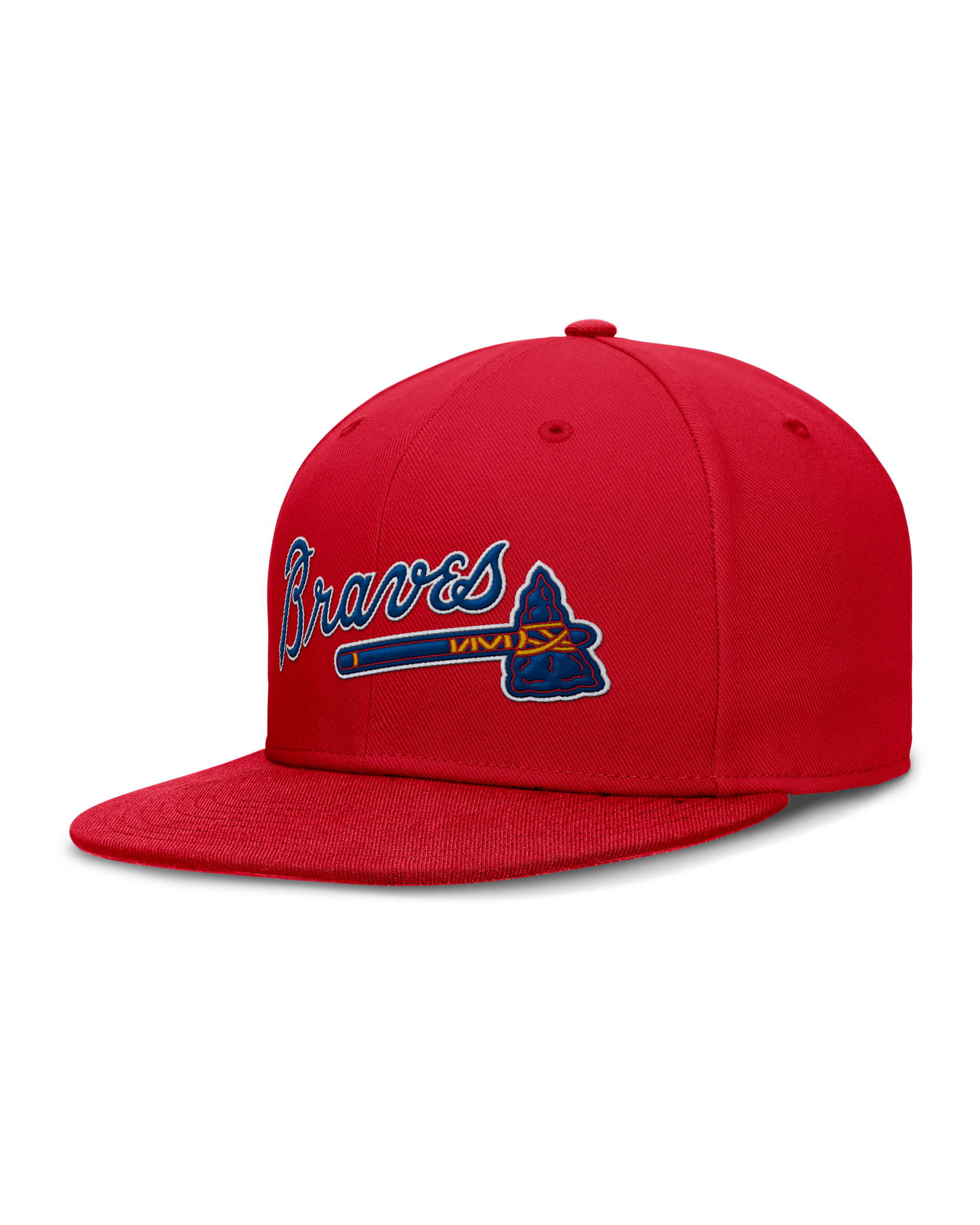 Gorra Nike Dri-FIT de la MLB ajustada para hombre Atlanta Braves True - Rojo