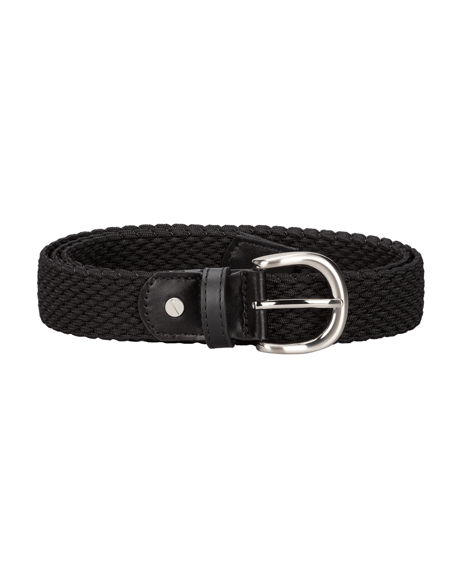 Nike Women's Solid Stretch Woven Golf Belt - Black