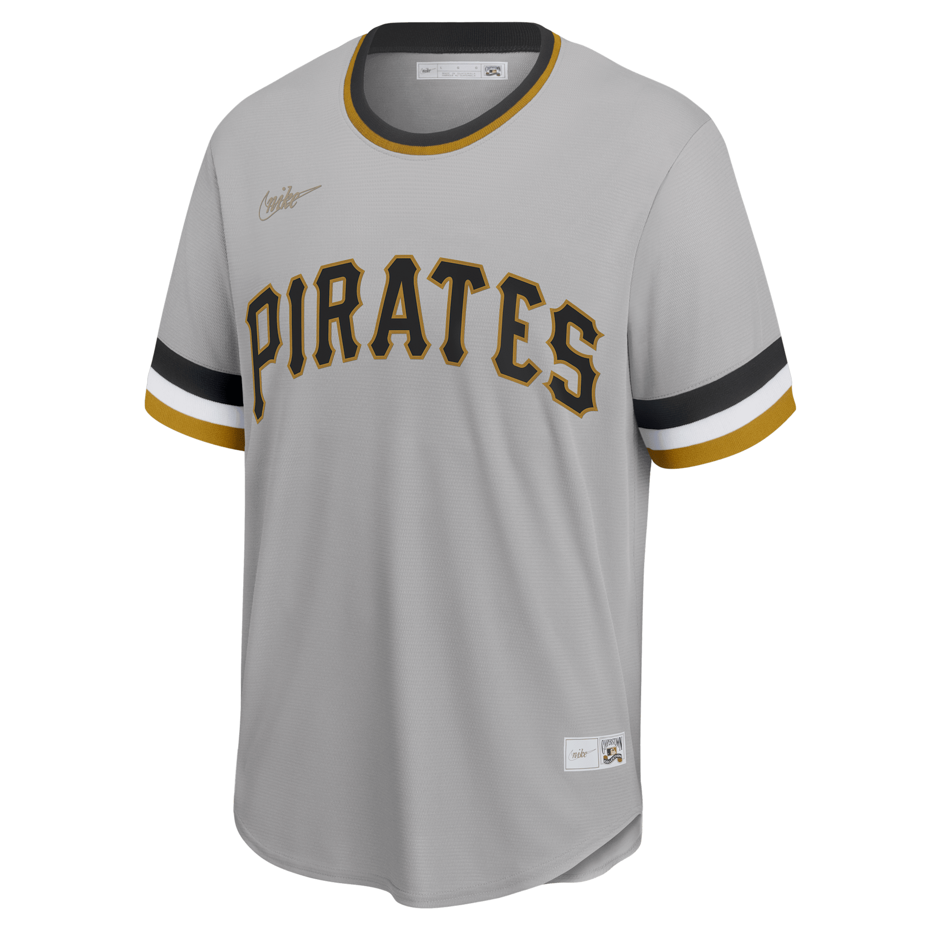 MLB Pittsburgh Pirates (Roberto Clemente) Men's Cooperstown Baseball Jersey - Base Grey