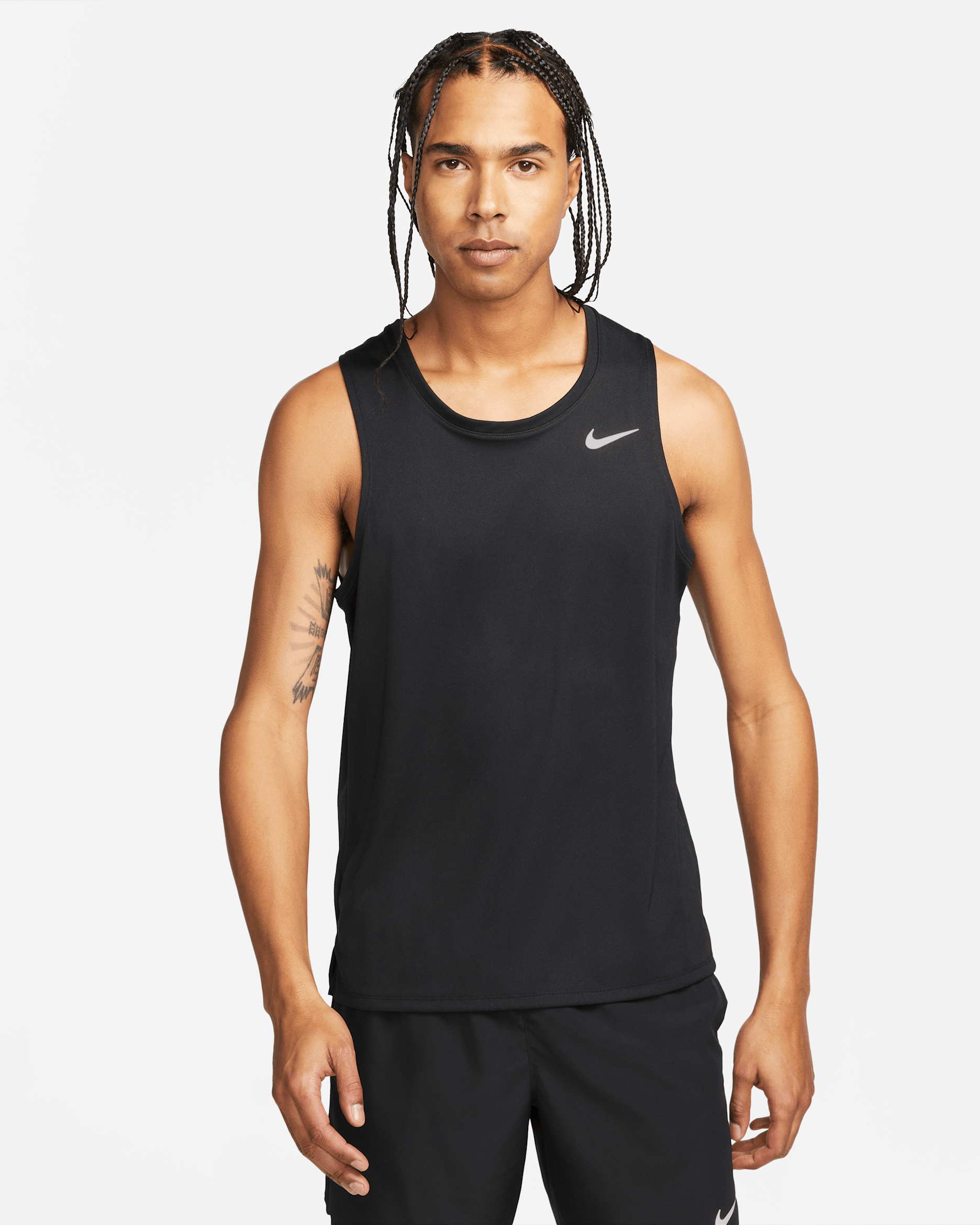 Nike Miler Dri-FIT løpesinglet til herre - Svart