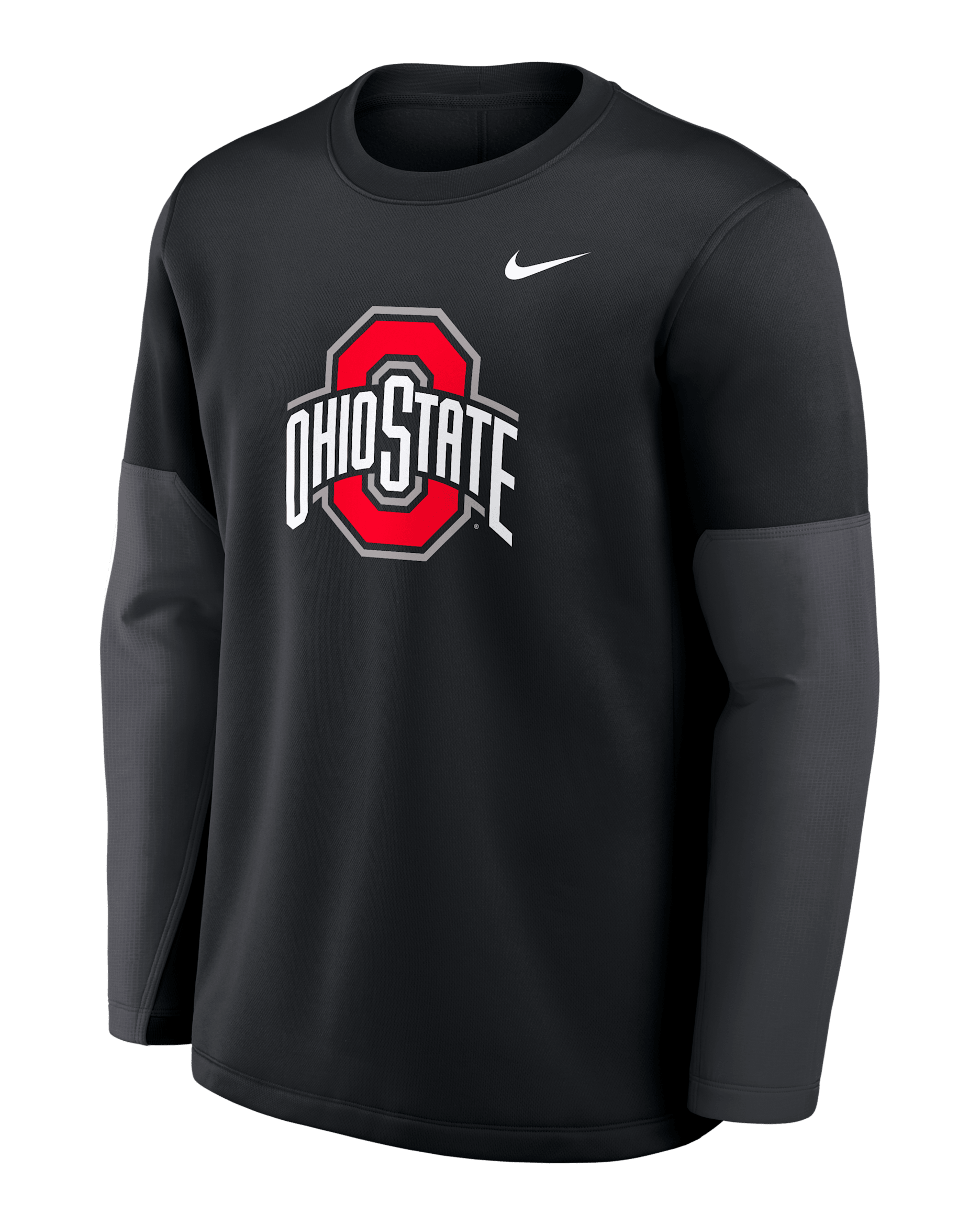 Ohio State Sideline Coach Men's Nike Therma-FIT College Long-Sleeve T-Shirt - Black