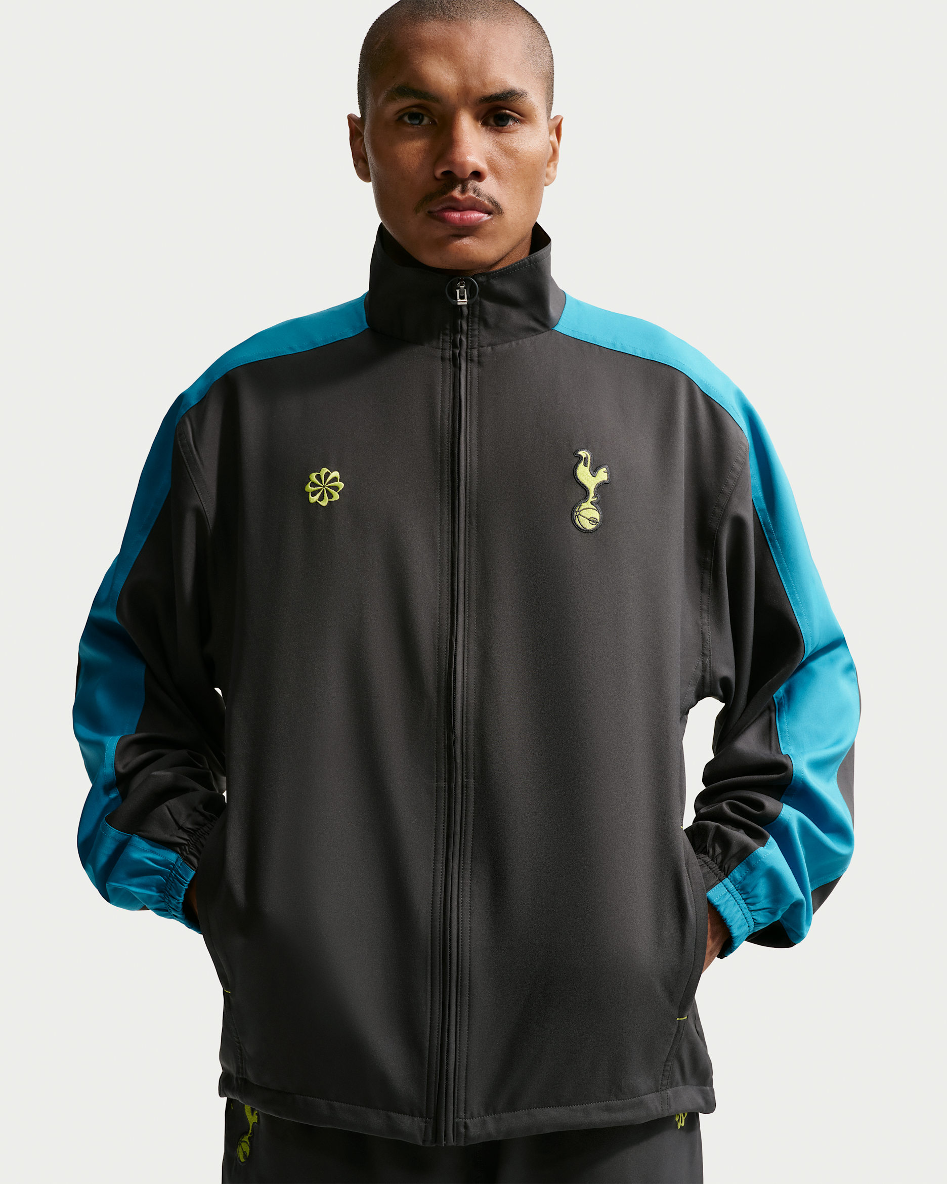 Tottenham Hotspur SE Nike fotballtreningsjakke til herre - Anthracite/Cyber Teal/Cyber