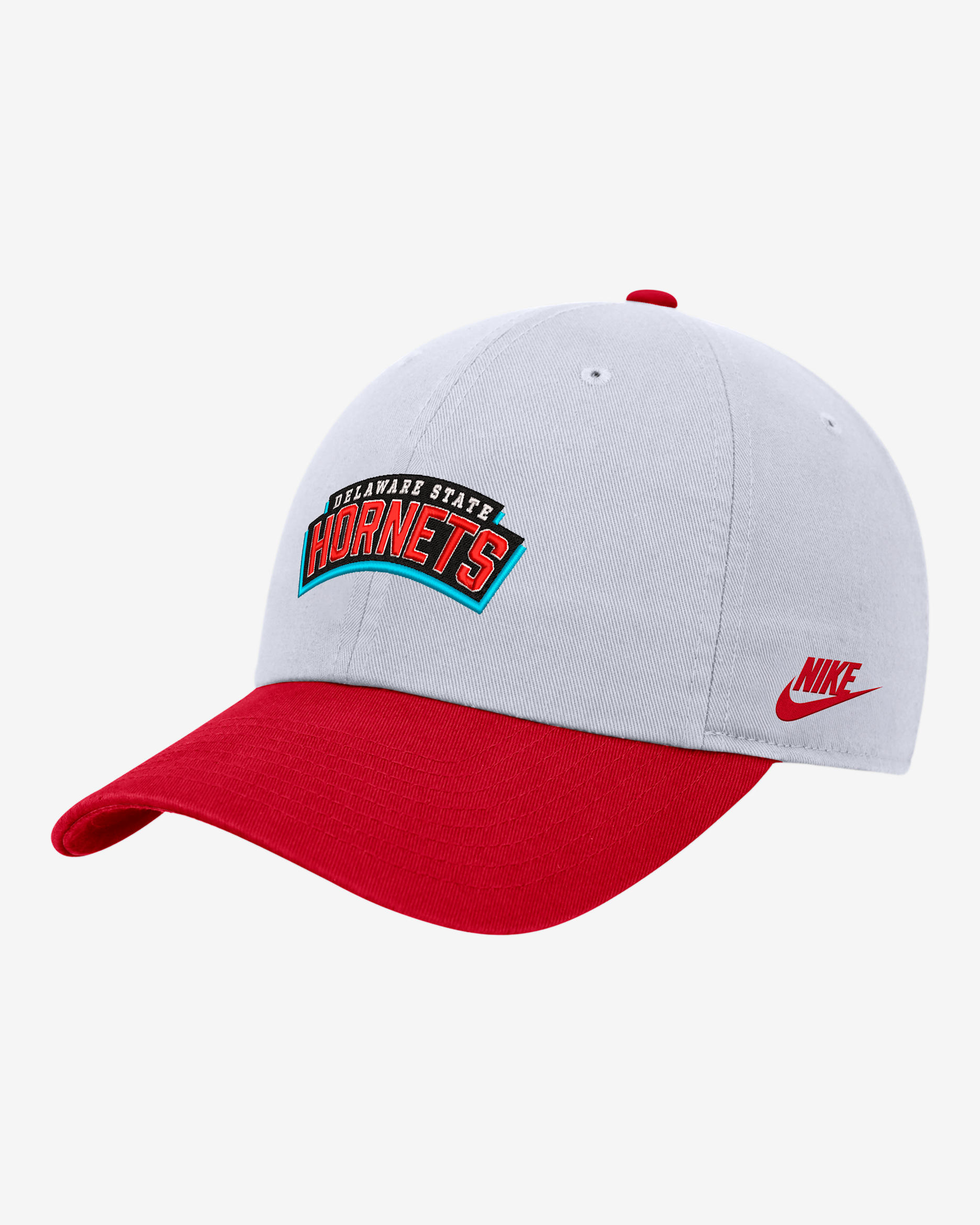 Delaware State Nike College Adjustable Cap - White
