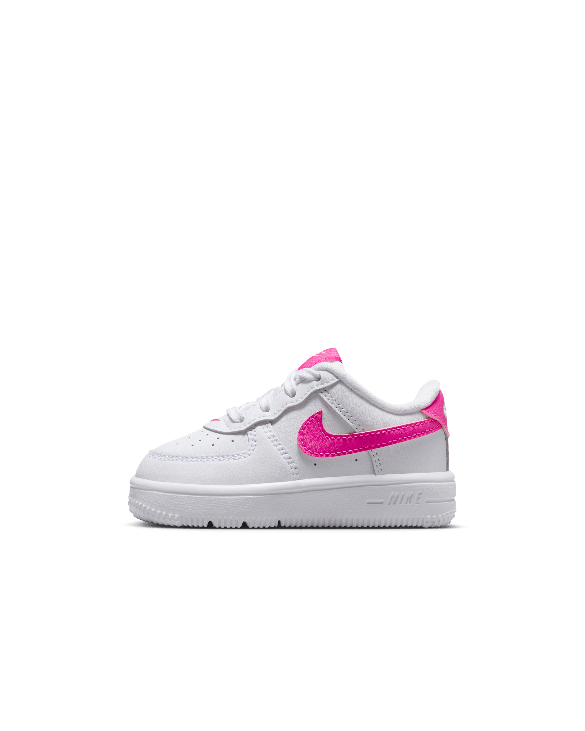 Nike Force 1 Low Baby/Toddler Shoes - White/Laser Fuchsia