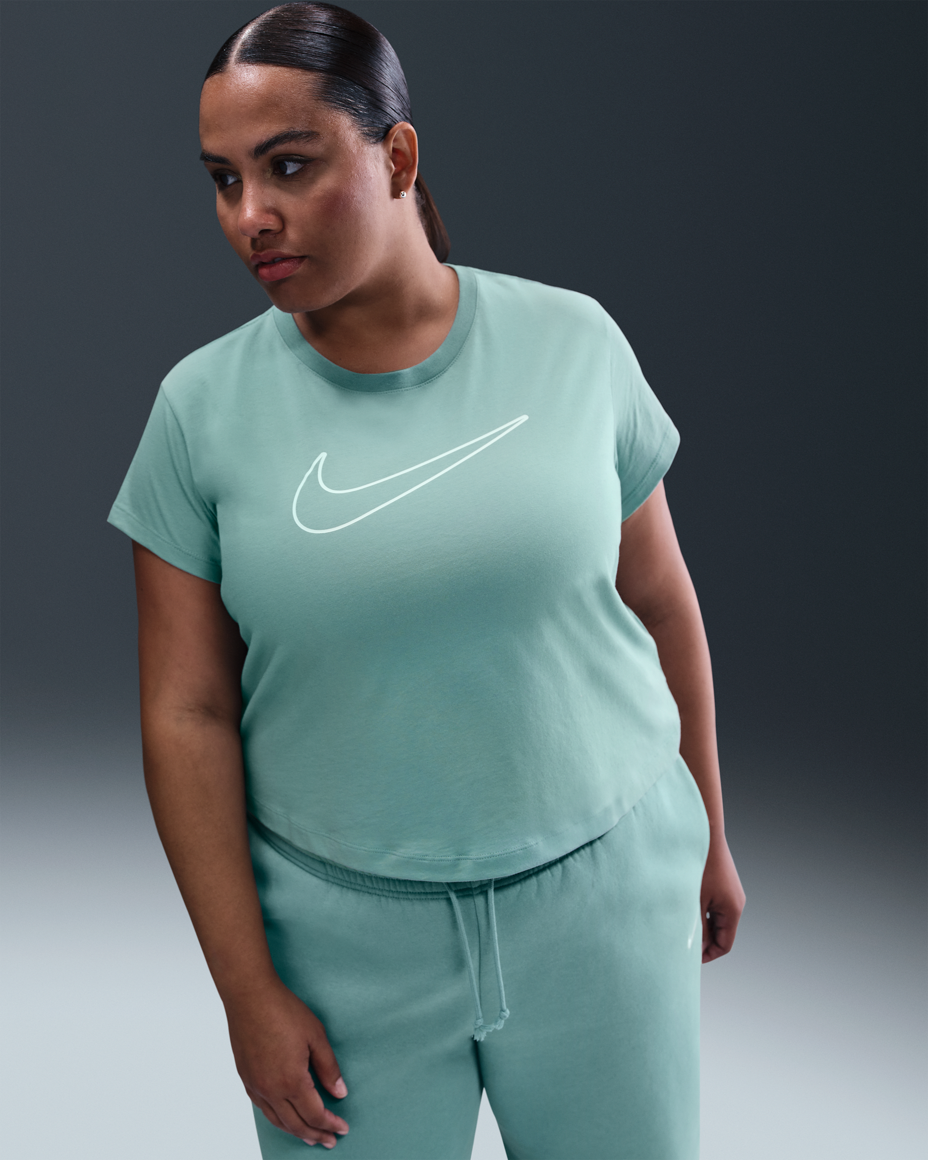 Nike Sportswear Women's Short-Sleeve Graphic T-Shirt (Plus Size) - Cannon/White
