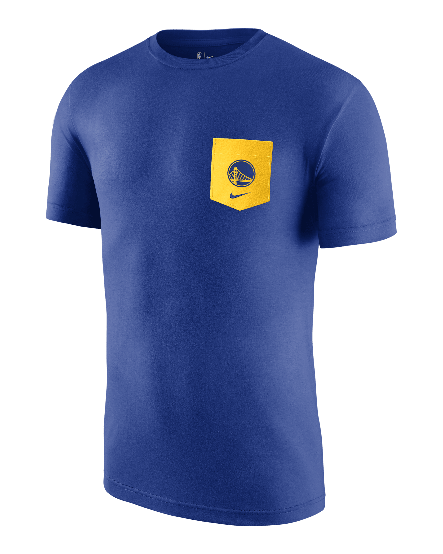 Golden State Warriors 男款 Nike NBA 口袋 T 恤 - Rush Blue