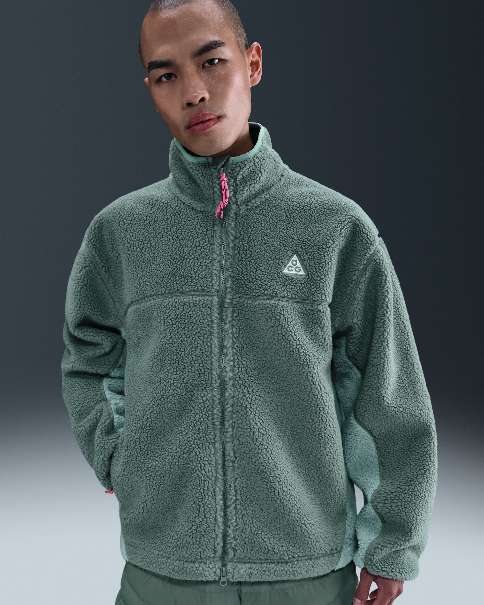 나이키 ACG '캔웰 글레이셔' 남성 써마 핏 ADV 윈드프루프 재킷 - 클레이 그린/캐넌/씨위드/서밋 화이트