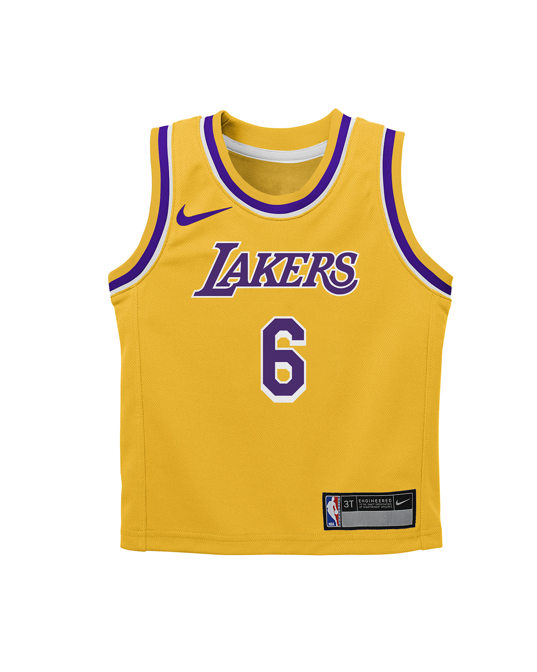 LeBron James Los Angeles Lakers Icon Edition boxset met Nike NBA-jersey en -shorts voor jongens - Amarillo