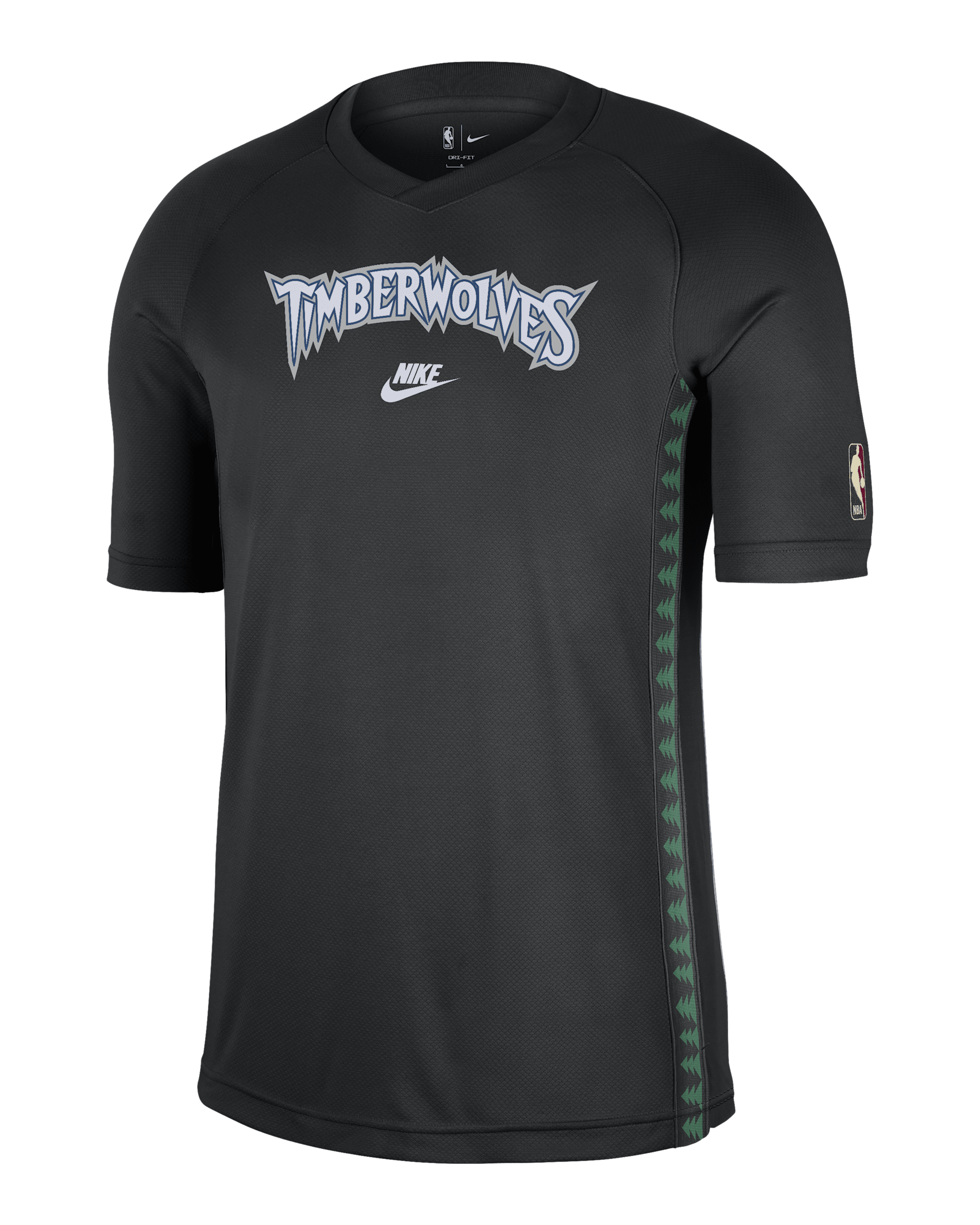 Minnesota Timberwolves 2025/26 Hardwood Classics Men's Nike NBA Dri-FIT Short-Sleeve Top - Black/White