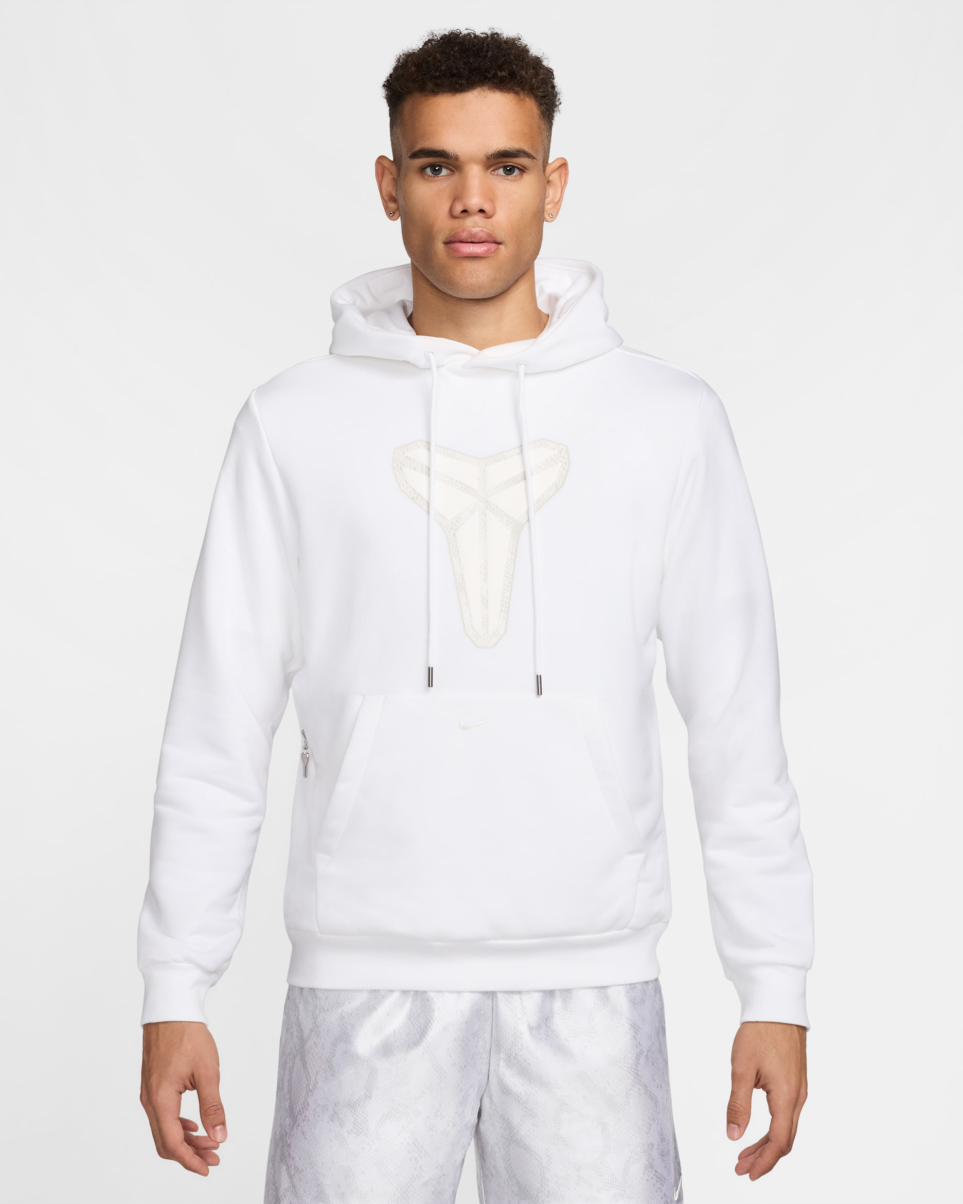 Kobe Men's Nike Dri-FIT Pullover Basketball Hoodie - White/Summit White