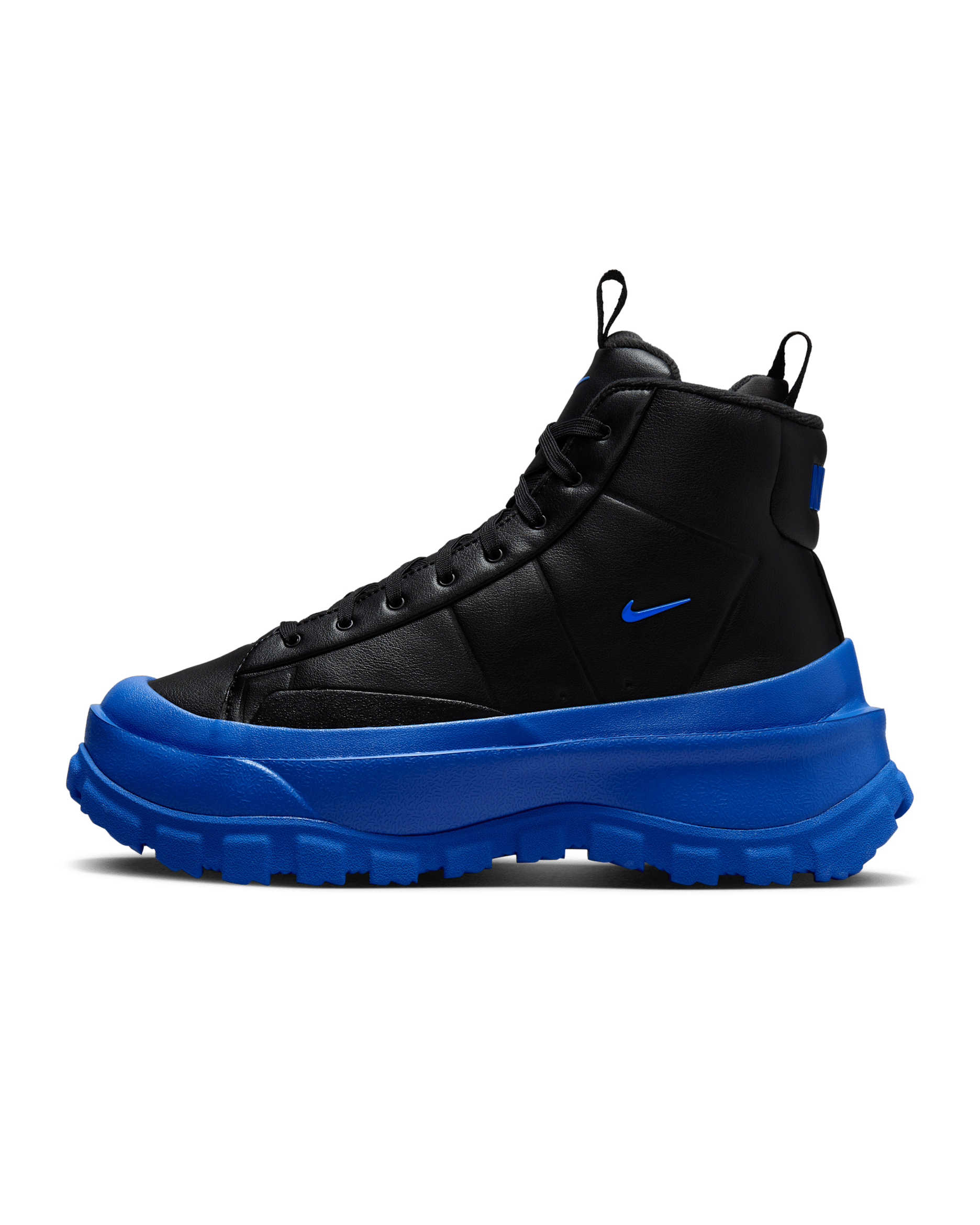 나이키 블레이저 롬 미드 여성 윈터라이즈드 슈즈 - 블랙/레이서 블루