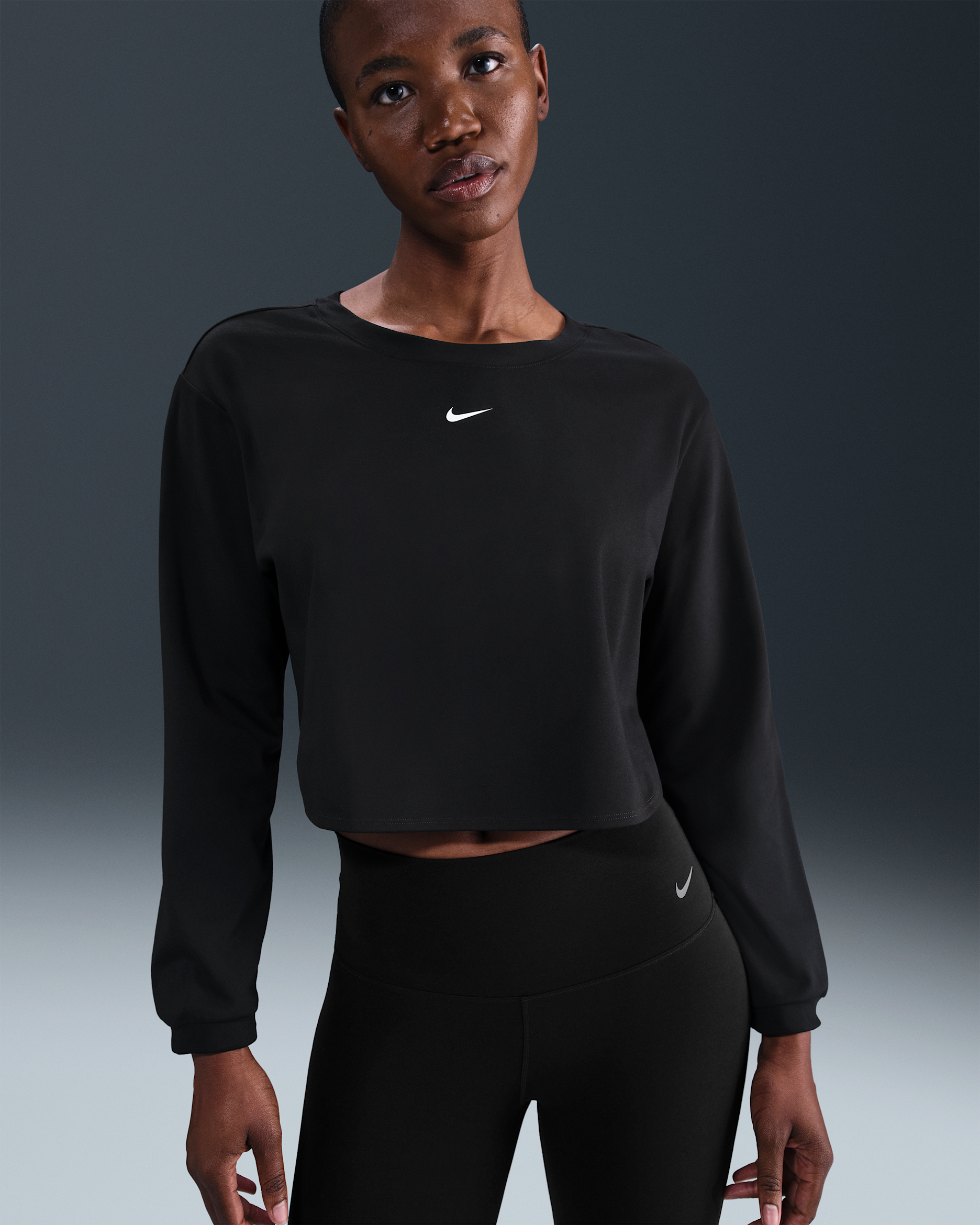 Nike One Women's Dri-FIT Mid Layer - Black/White