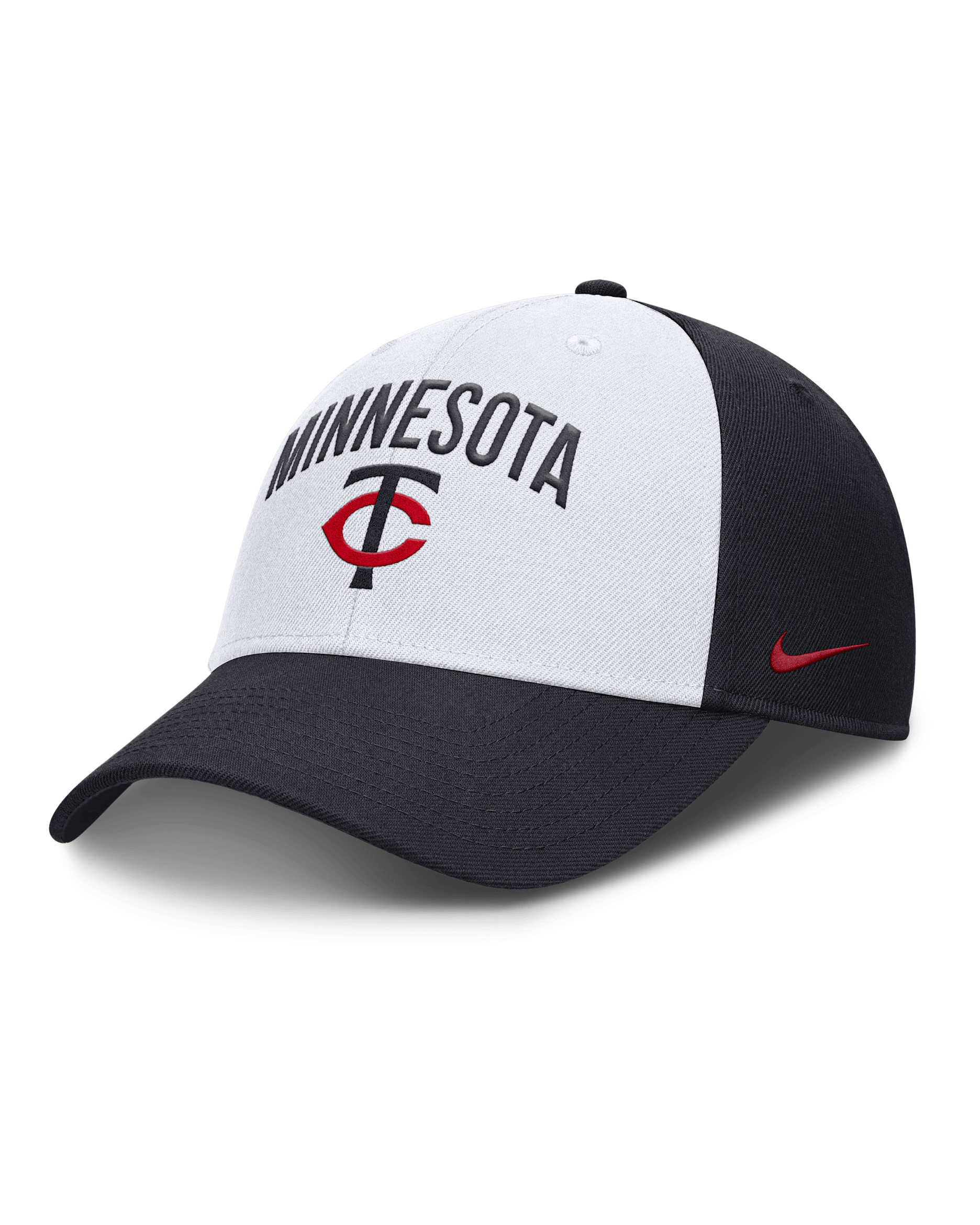 Gorra Nike Dri-FIT de la MLB ajustable para hombre Minnesota Twins Club - Blanco