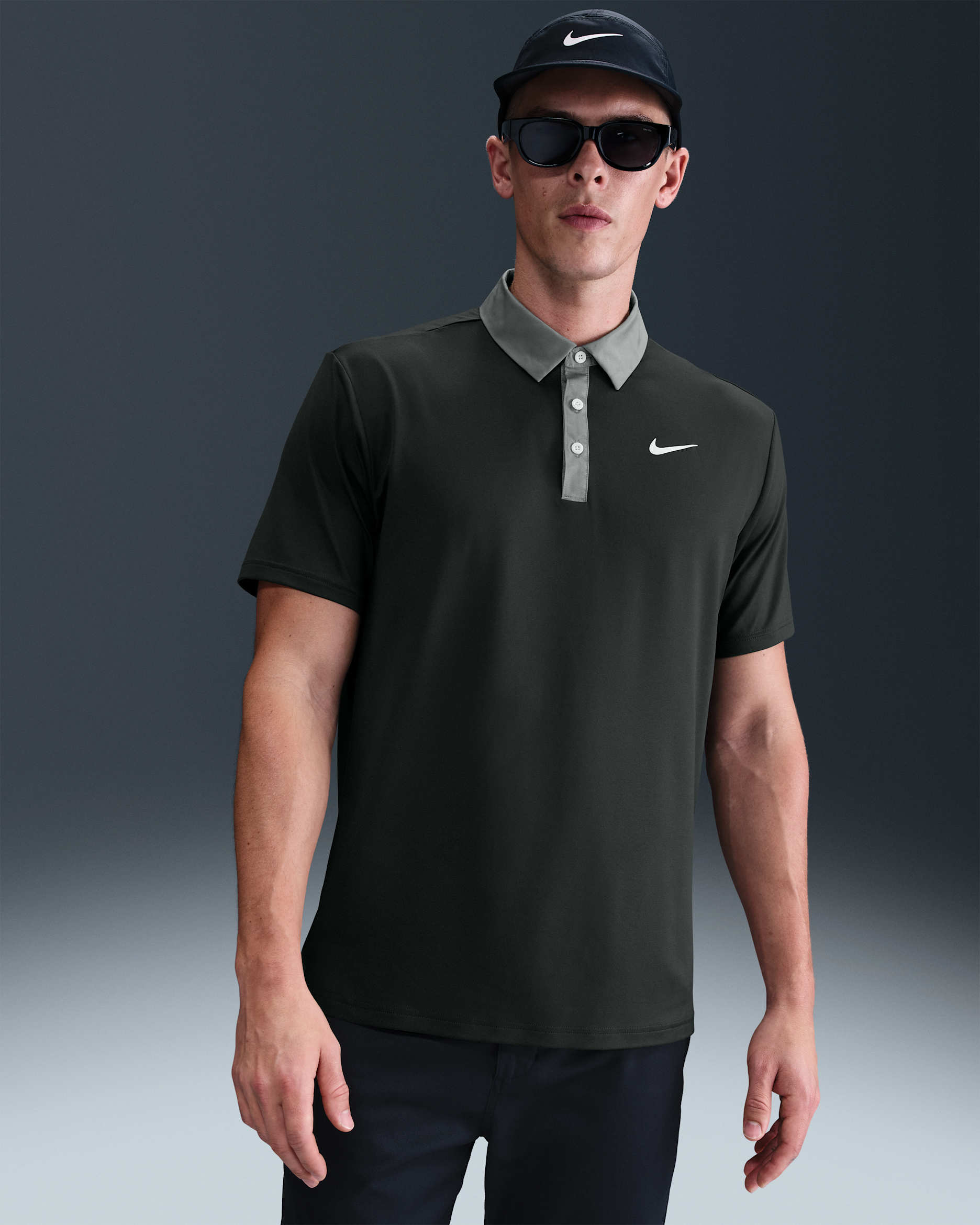 Nike Tour Men's Dri-FIT Golf Polo - Night Forest/Clay Green/Pale Ivory