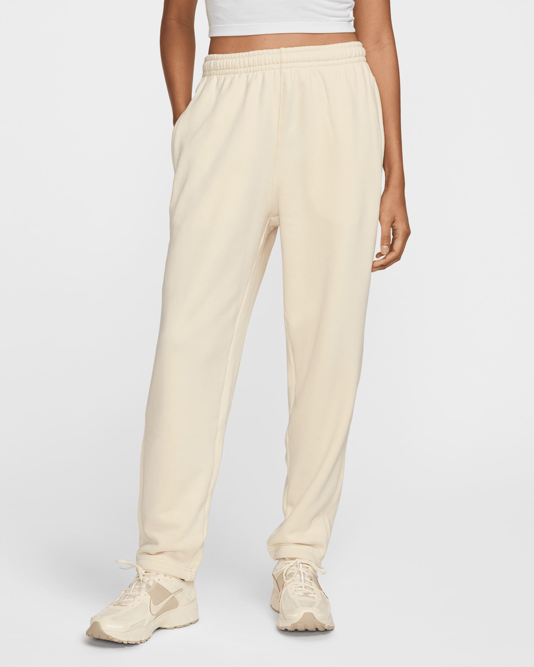 Nike Wool Classics Open-Hem Fleece Pants - Pure/Pale Ivory