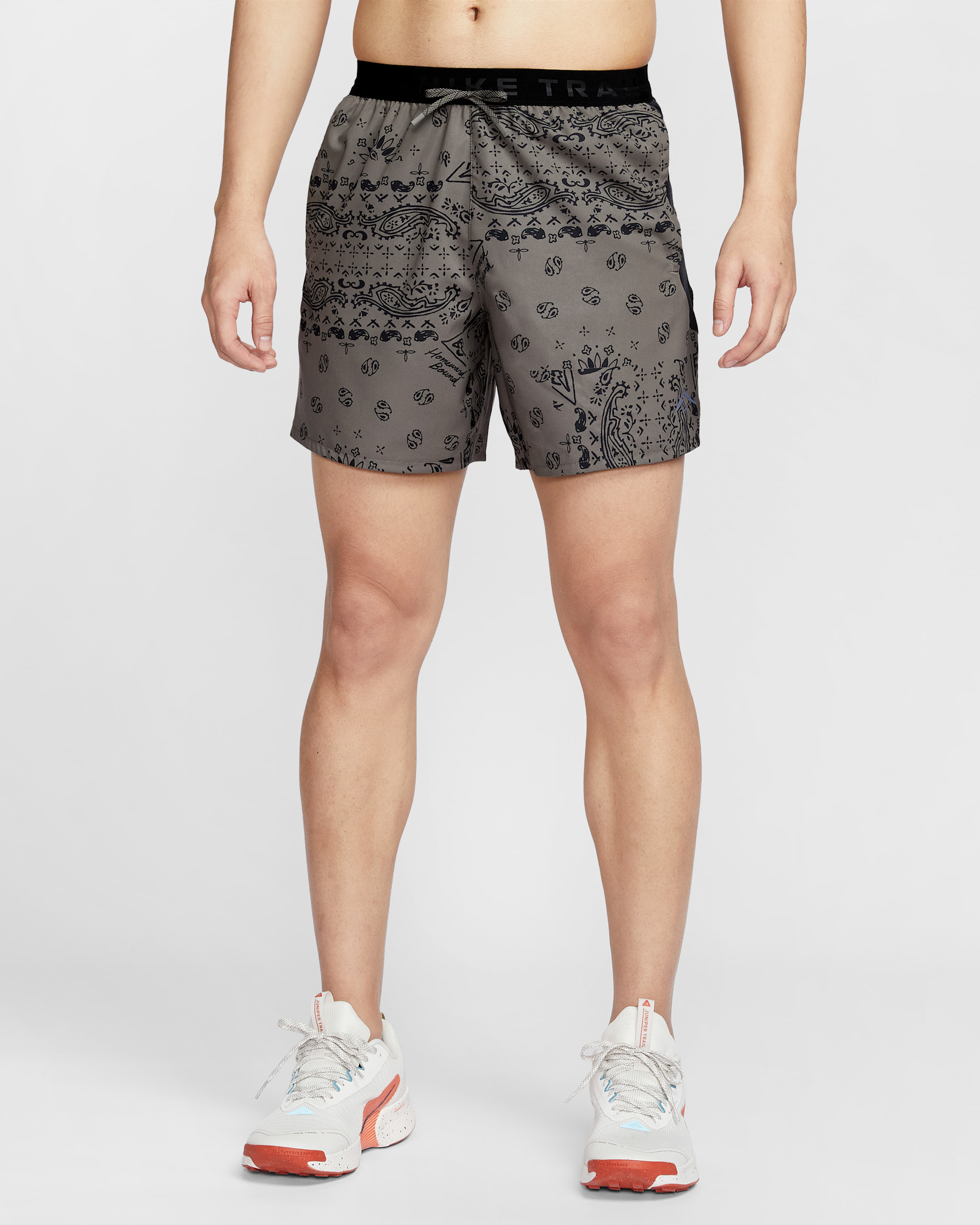 Nike Trail Men's Dri-FIT 6" Brief-Lined Running Shorts - Cave Stone/Black/Black