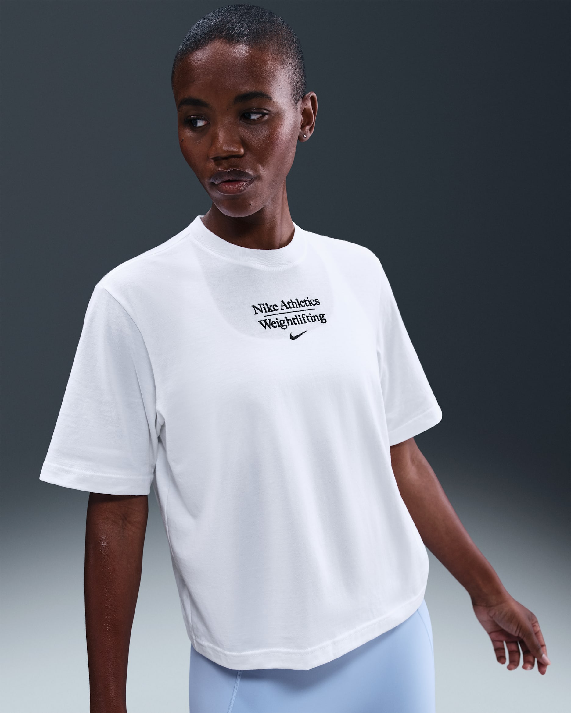 Nike Weightlifting Women's Boxy T-Shirt - White
