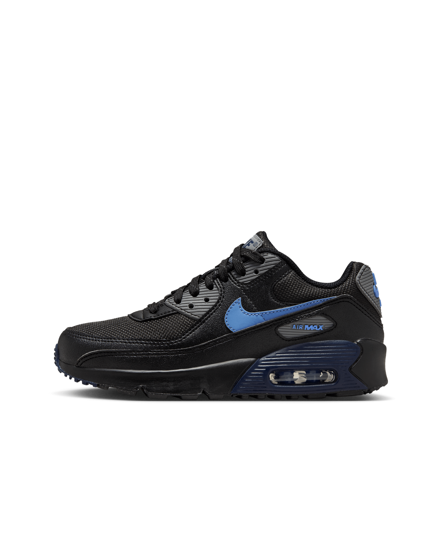 Nike Air Max 90 Next Nature Older Kids' Shoes - Black/Smoke Grey/Royal Pulse/Midnight Navy