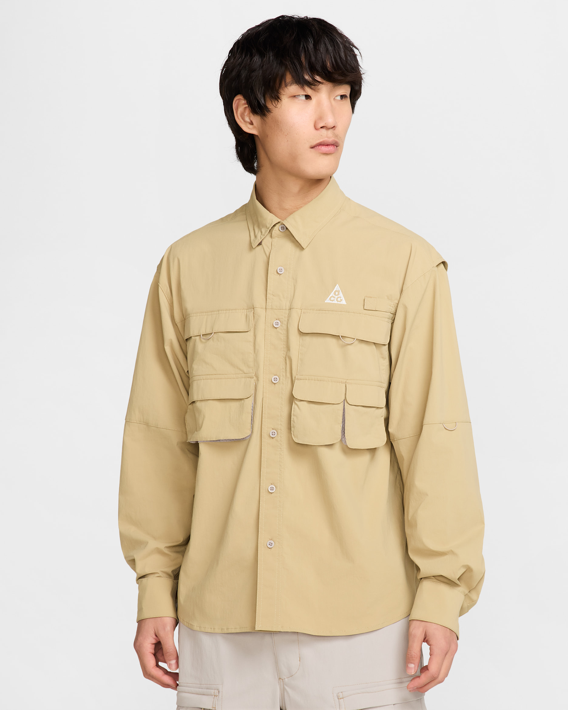 ナイキ ACG "Orb Weaver" Dri-FIT ADV UV ロングスリーブ シャツ - パラシュートベージュ/カレッジグレー/サミットホワイト
