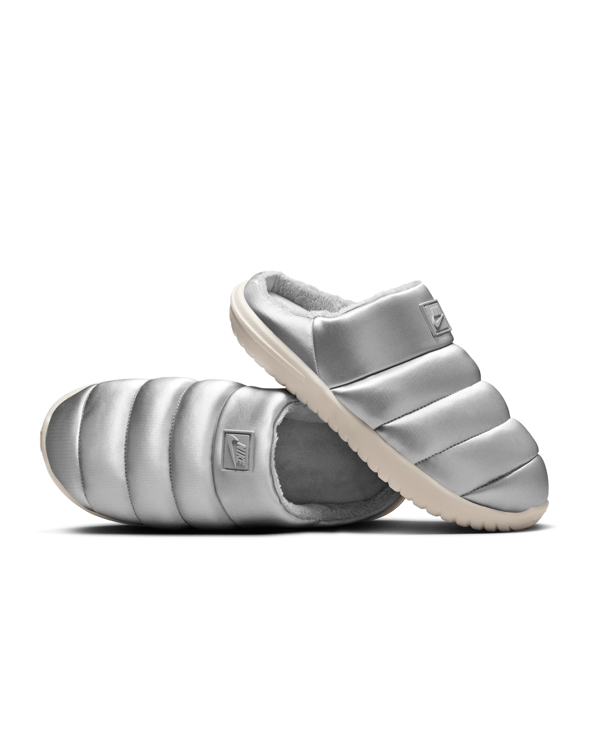 Nike Burrow SE Women's Slippers - Metallic Silver/Light Orewood Brown
