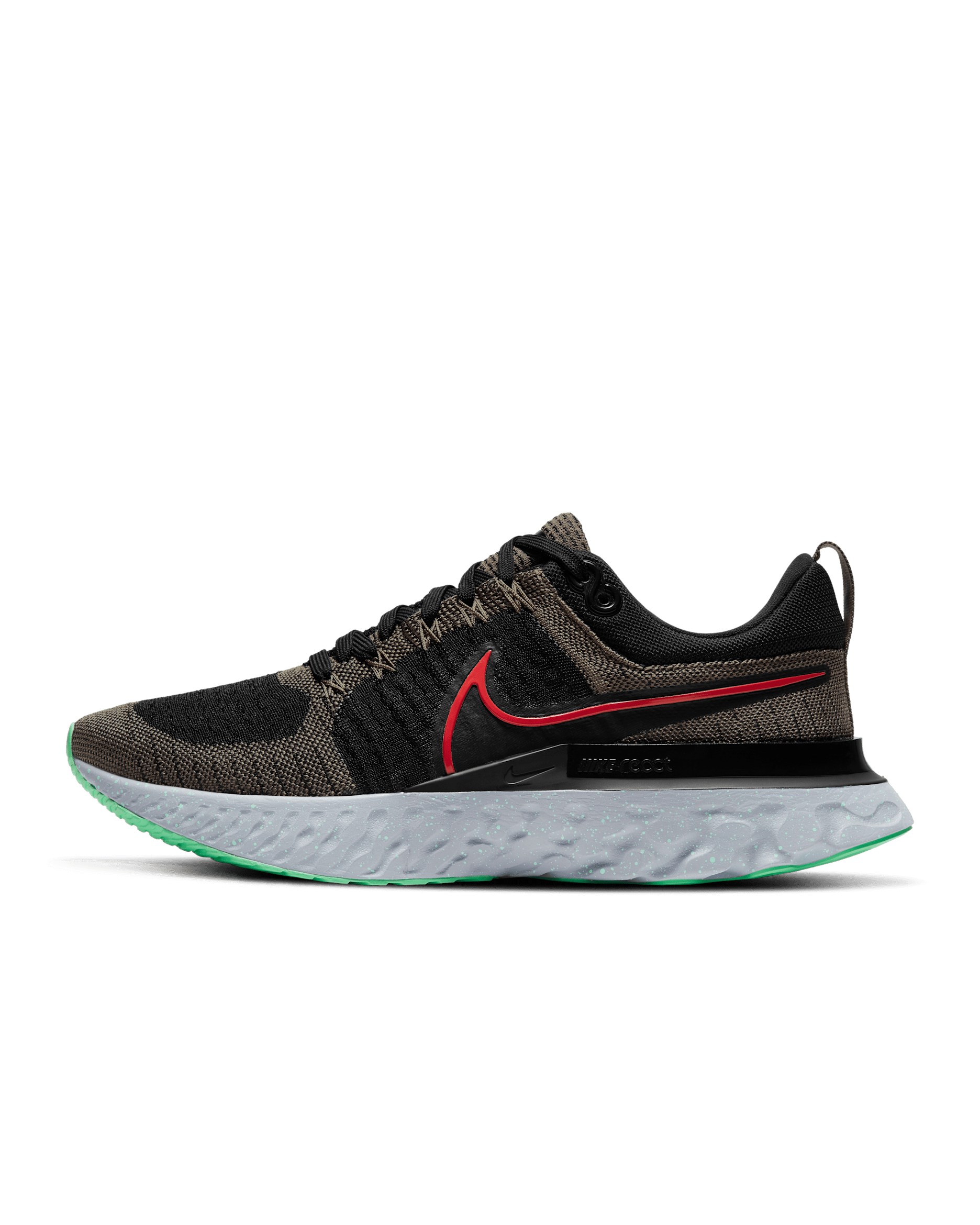 Chaussure de running sur route Nike React Infinity 2 pour homme - Ridgerock/Noir/Green Glow/Chile Red