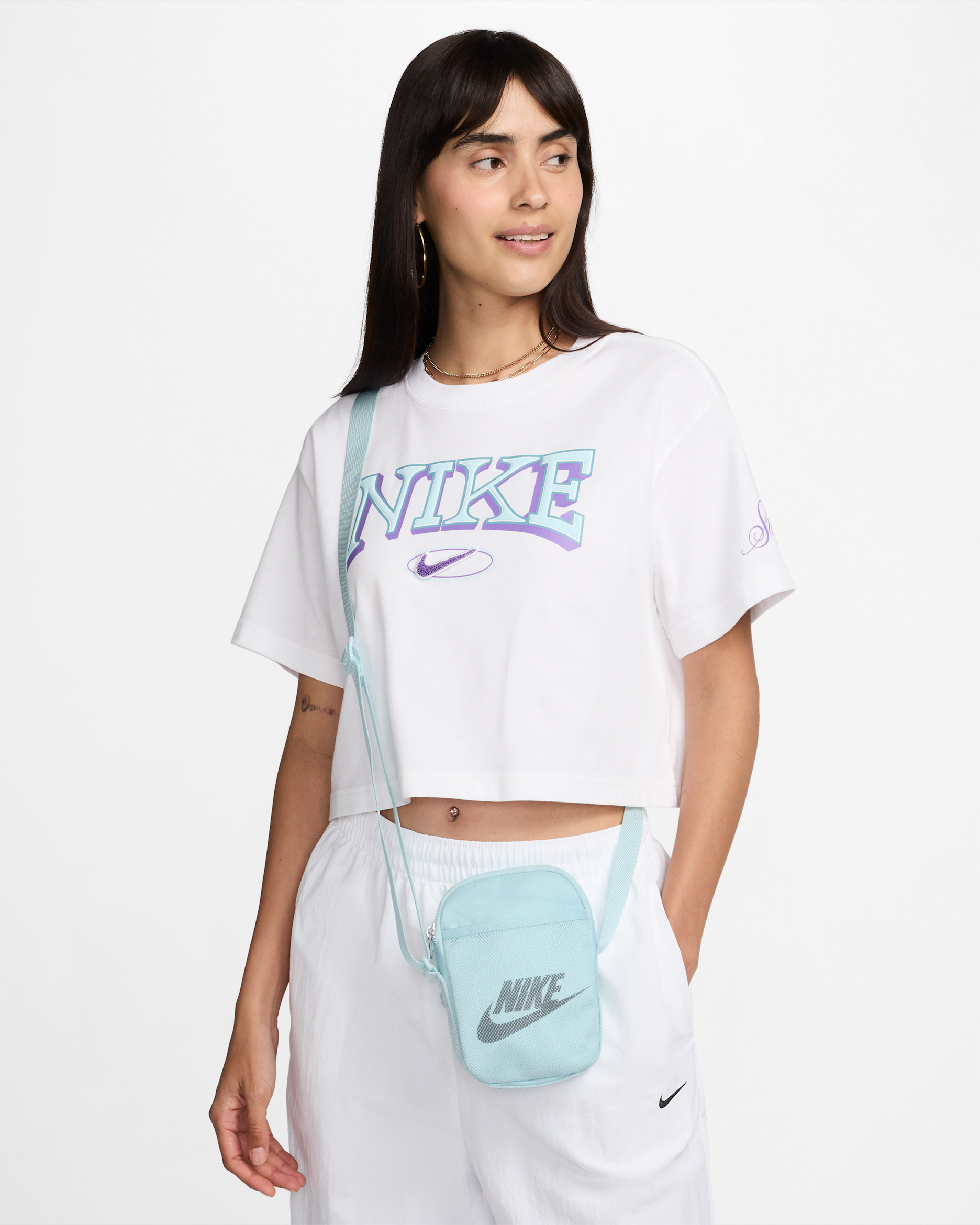 Nike Heritage Cross-Body Bag (Small, 1L) - Glacier Blue/Glacier Blue/Summit White