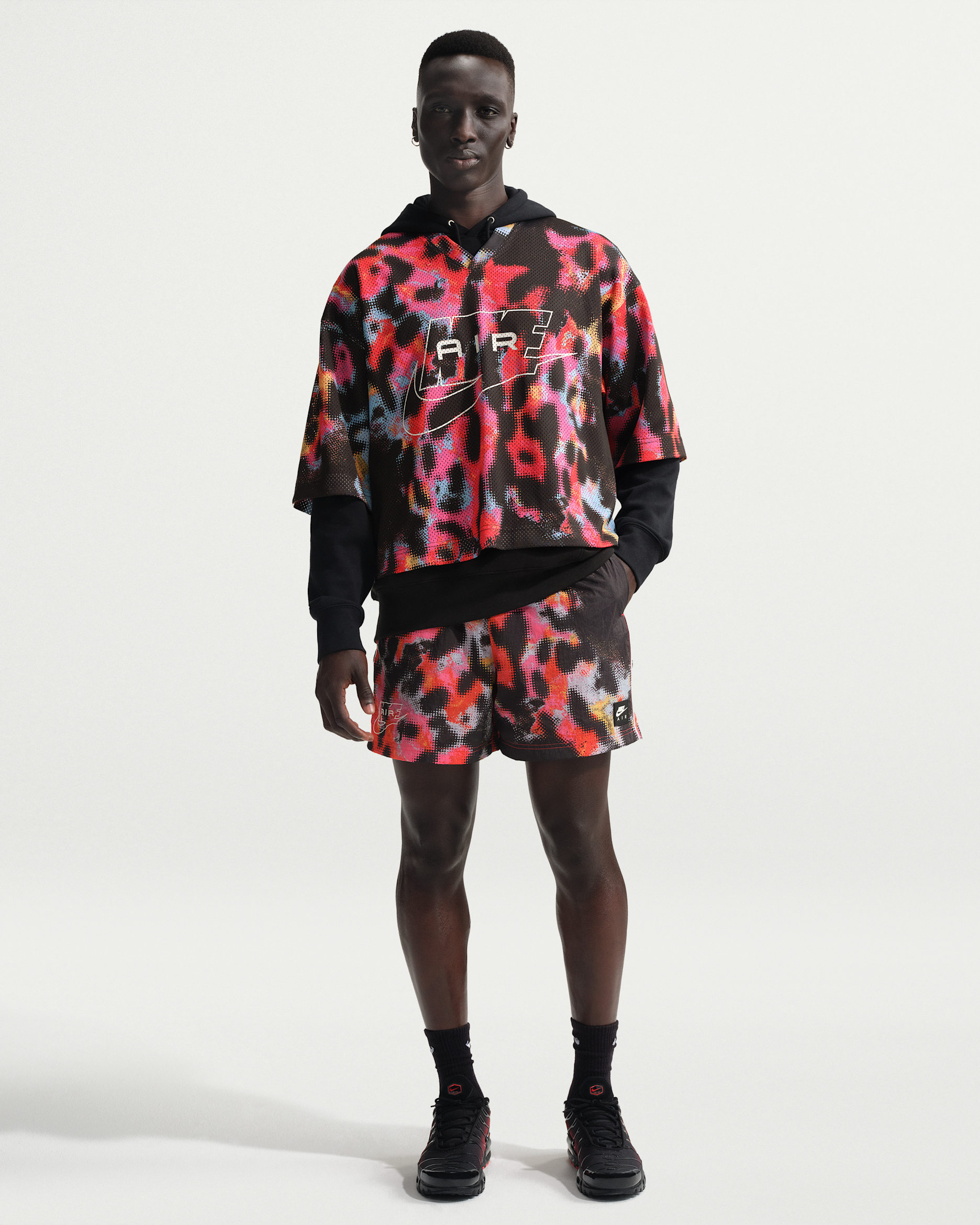 Nike Air Men's Woven Shorts - Light Crimson/White