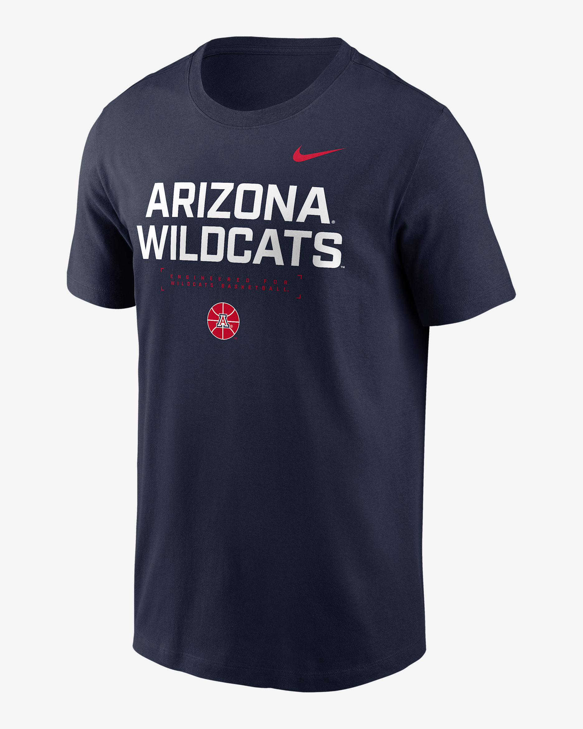 Arizona Courtside Basketball Men's Nike Dri-FIT College T-Shirt - Navy